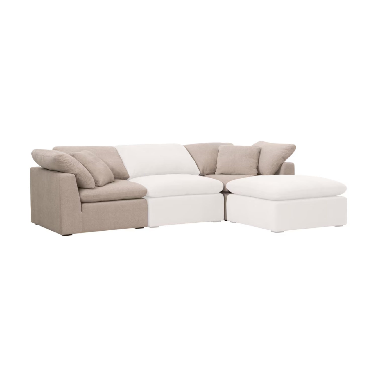 Luxury Sky Fabric Modular Sofa Chair Modern Italian Style for Villa