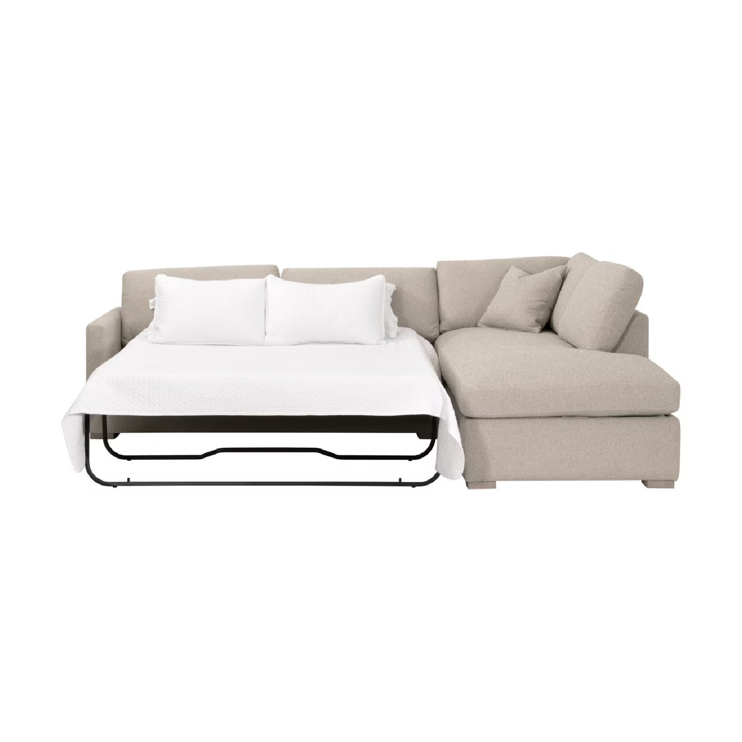 Luxury Boucle Queen Sleeper Sofa Modern Italian Style for Villa