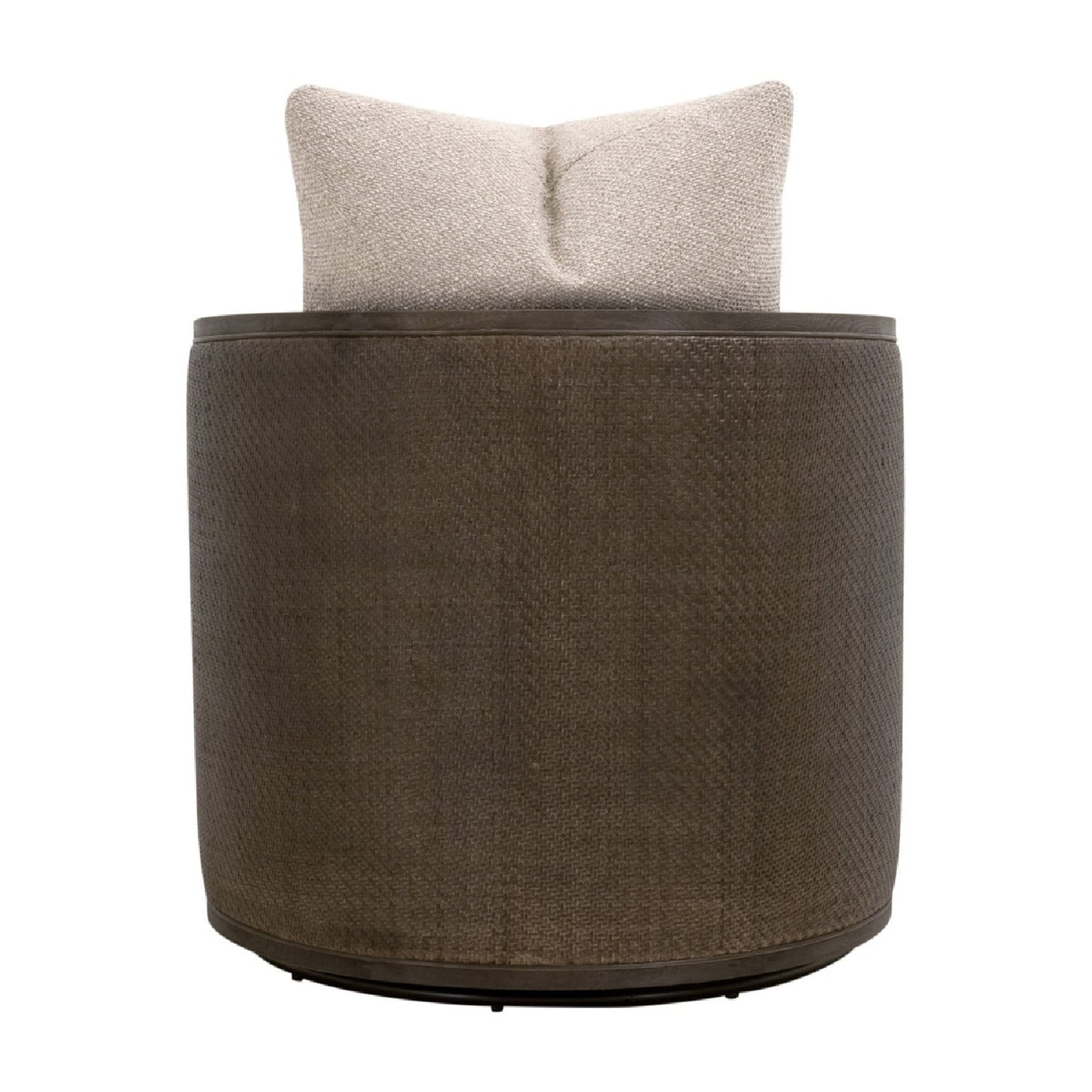 Luxury Curved Oak Swivel Lounge Chair European Style for Villa