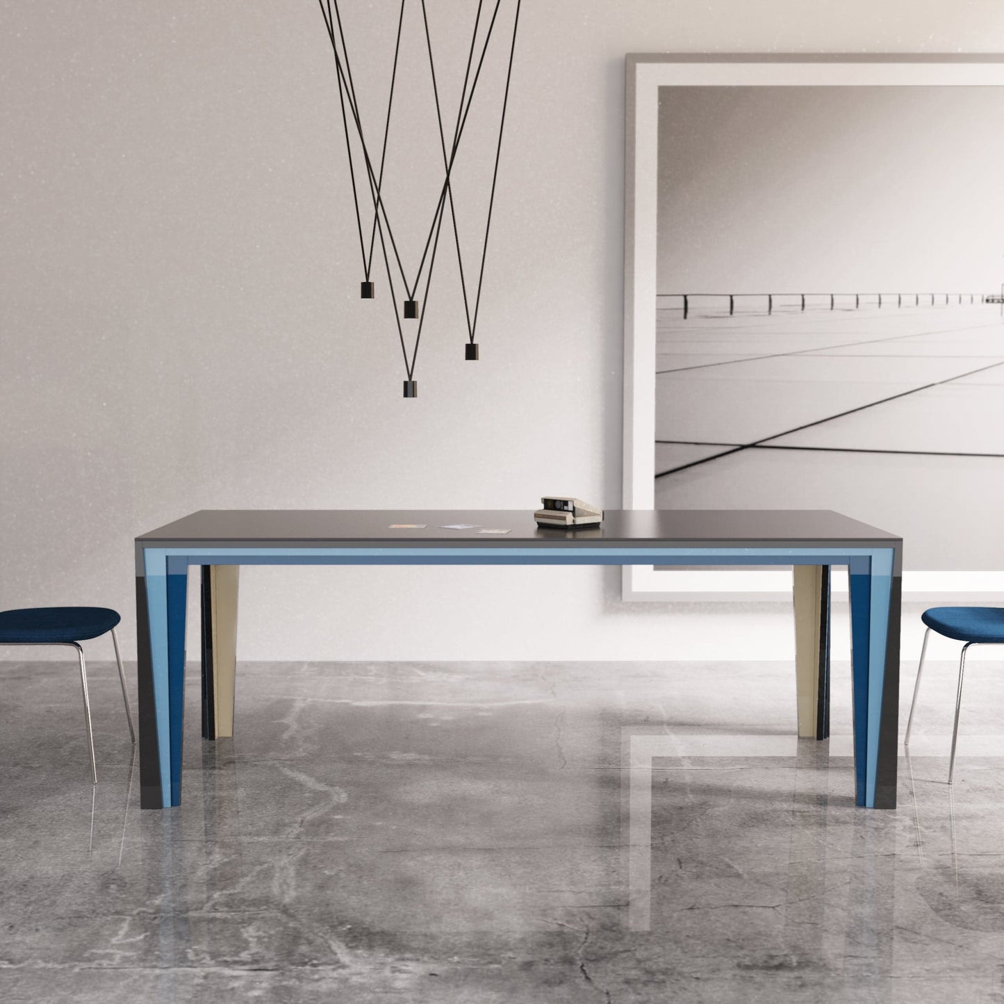 Contemporary Dining Table – Sculptural Tulipwood Base with Dekton Top Statement Piece