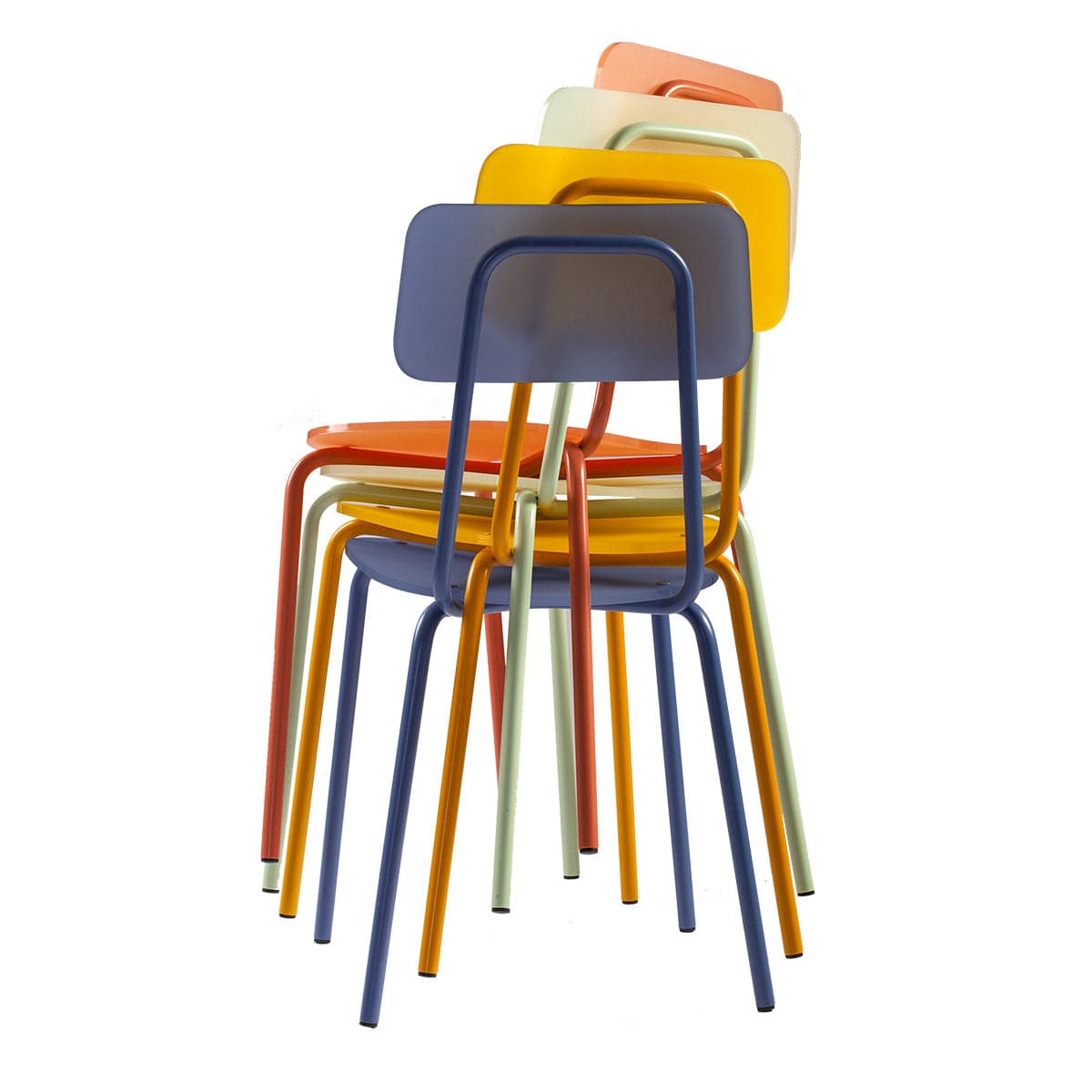 Moodern Dining Chair – Stackable Metal and Methacrylate by Lettera G