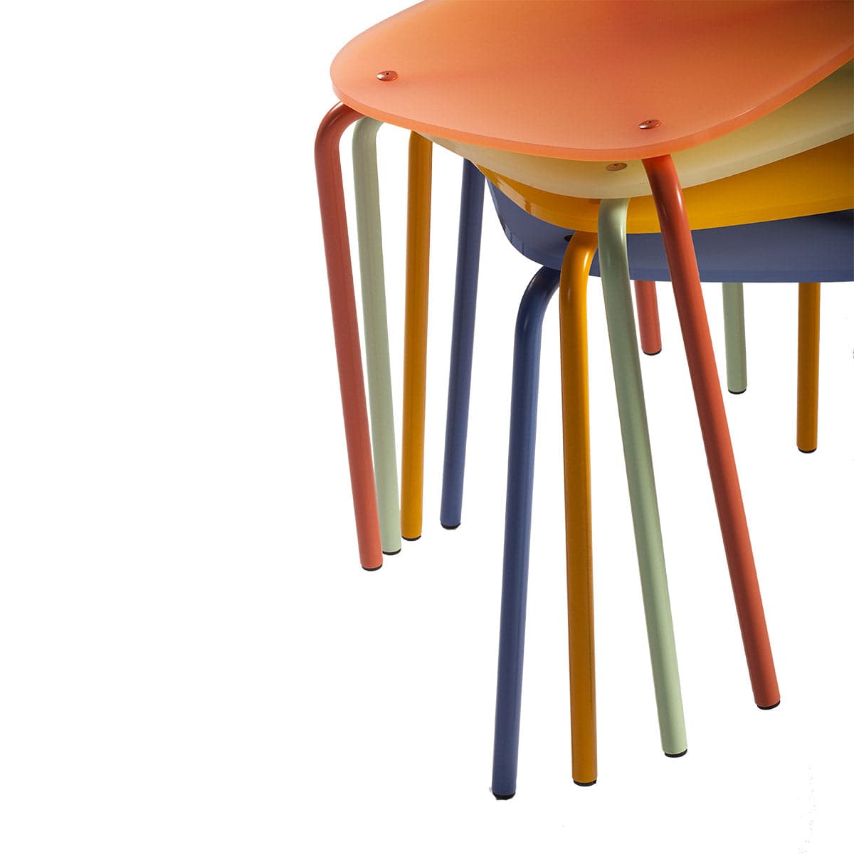 Moodern Dining Chair – Stackable Metal and Methacrylate by Lettera G
