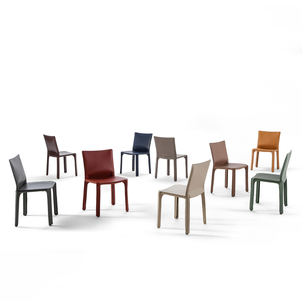 Luxury CAB 412 Leather Dining Chair Modern Italian Style for Villa