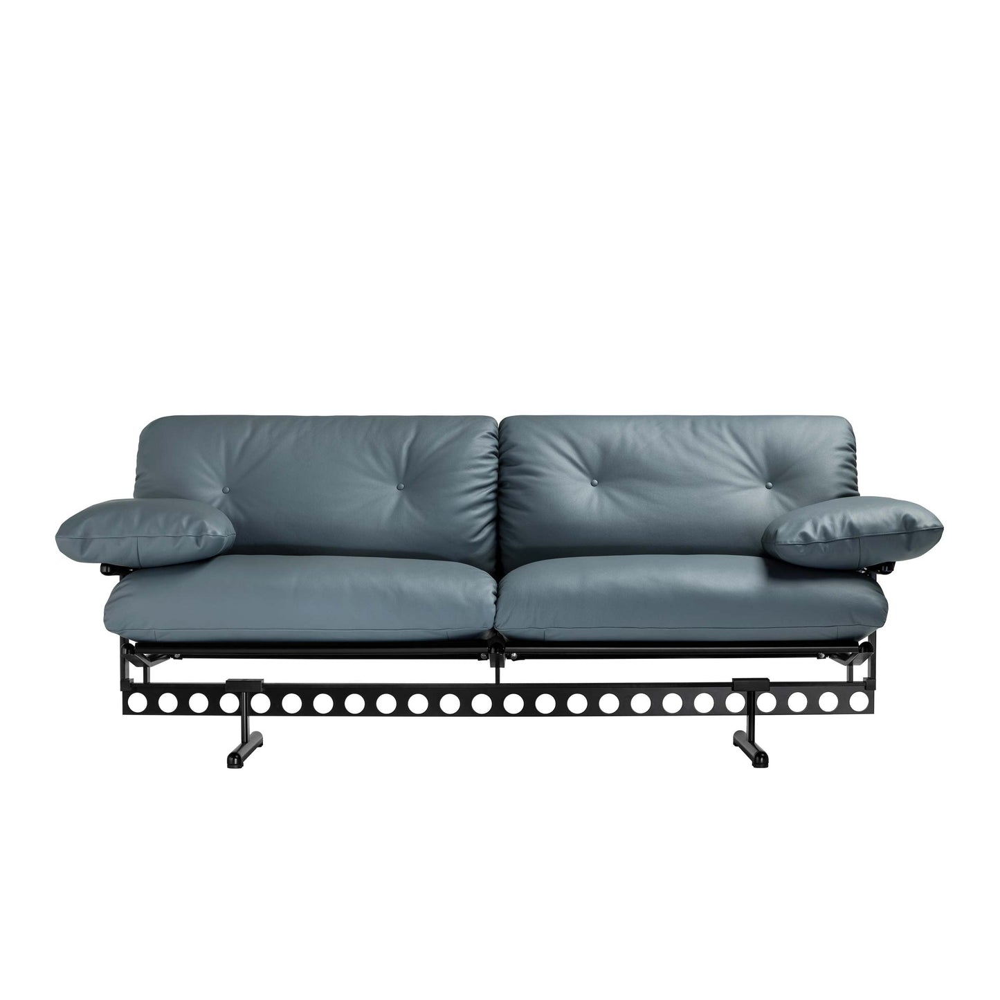 Leather Sofa 80in – Minimalist Steel Base by Poltrona Frau