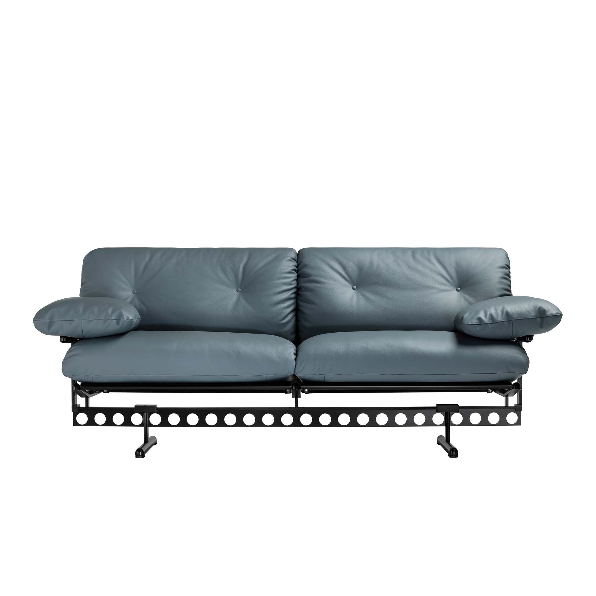 Leather Sofa 80in – Minimalist Steel Base by Poltrona Frau