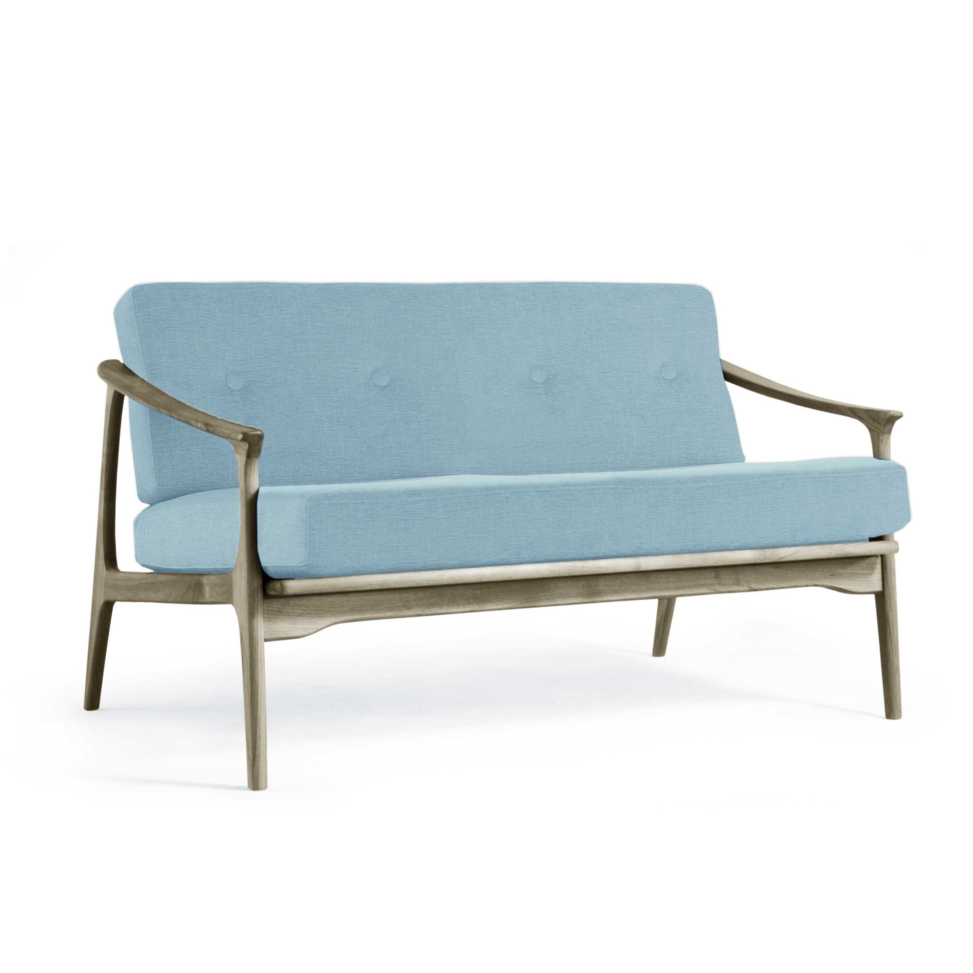 Quiete Two-Seater Sofa by Dale Italia – Walnut Wood Designer Furniture