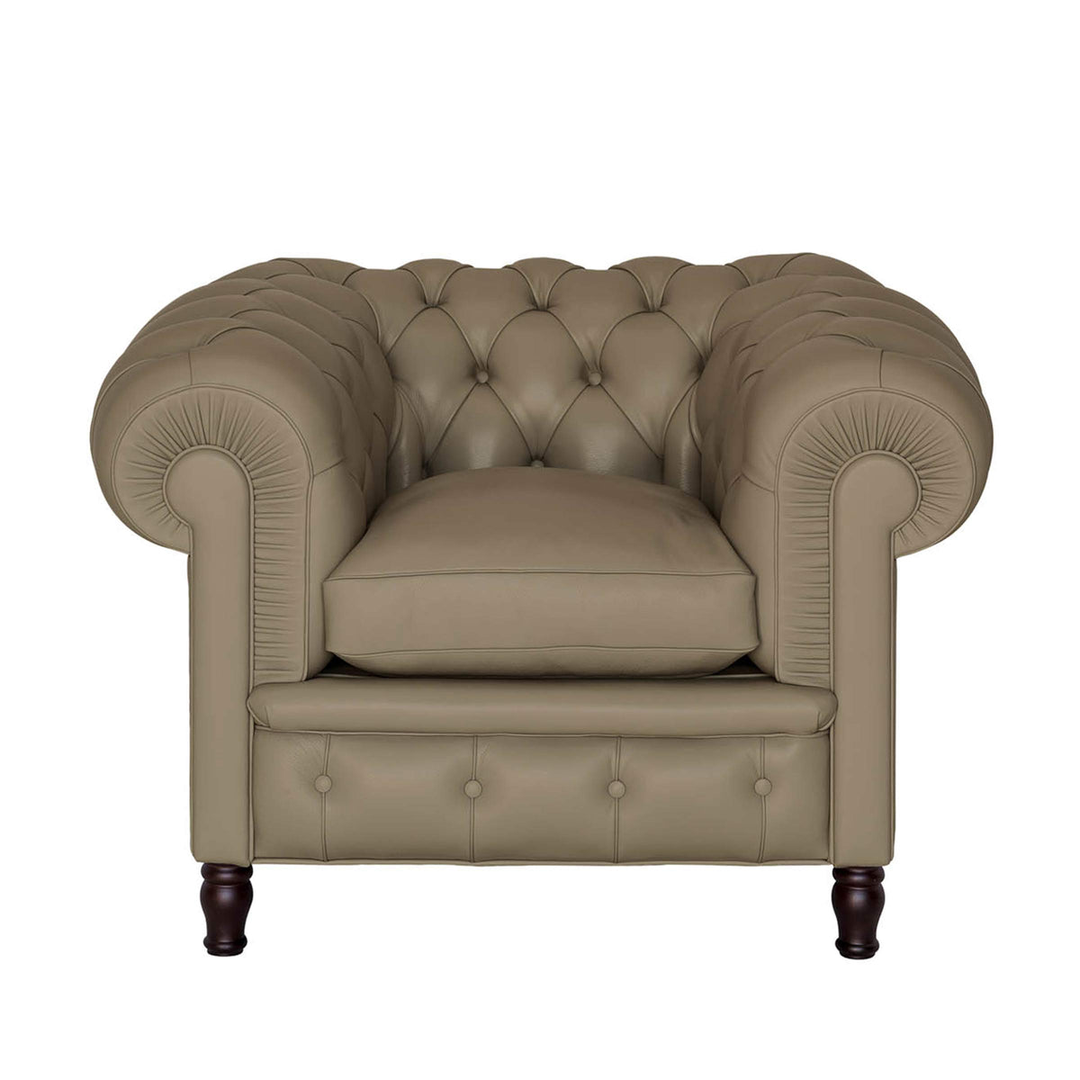 Luxury CHESTER Leather Armchair Modern Italian Style for Villa