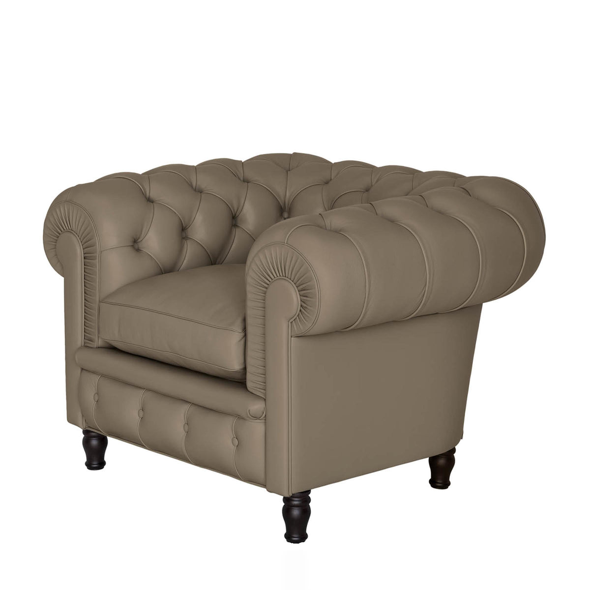 Luxury CHESTER Leather Armchair Modern Italian Style for Villa