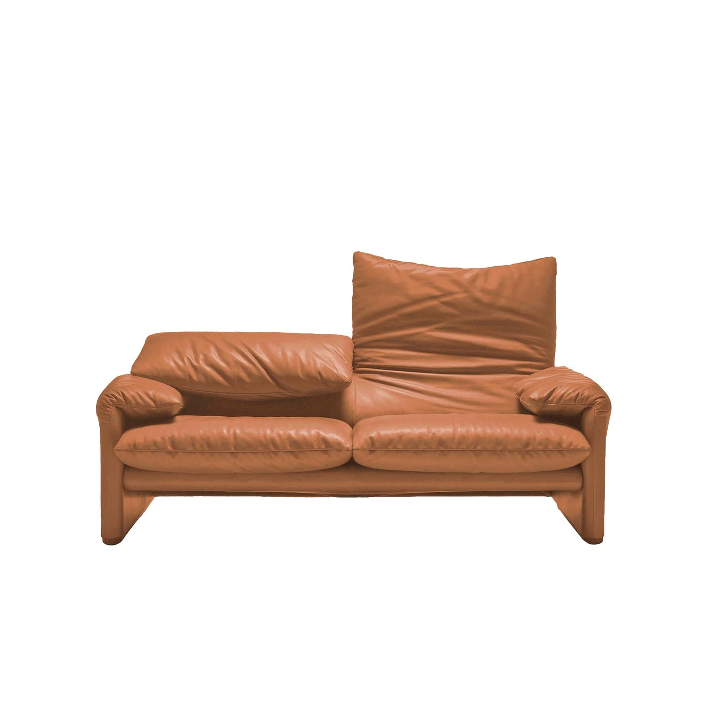 Maralunga Two-Seater Sofa by Cassina – Adjustable Headrest Leather Furniture