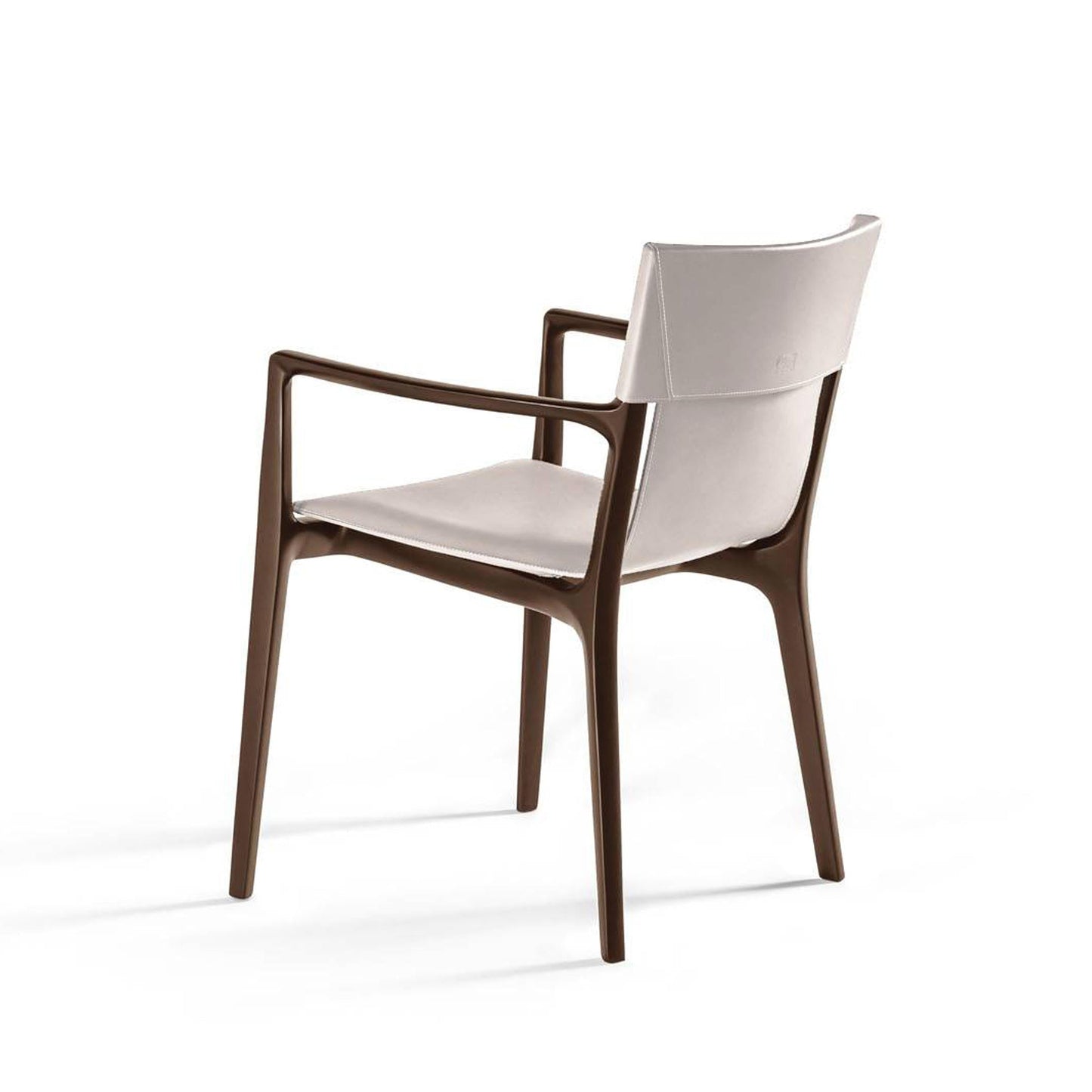 Isadora Dining Chair – Saddle Leather & Wenge Ash by Poltrona Frau