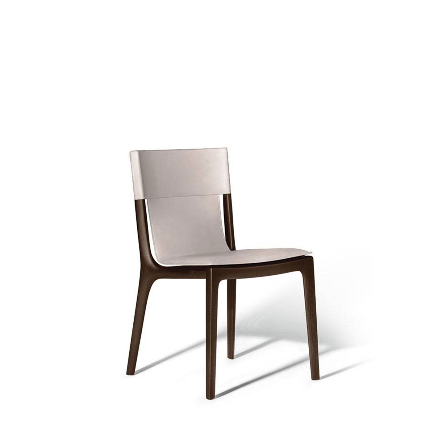 Isadora Dining Chair – Saddle Leather & Wenge Ash by Poltrona Frau