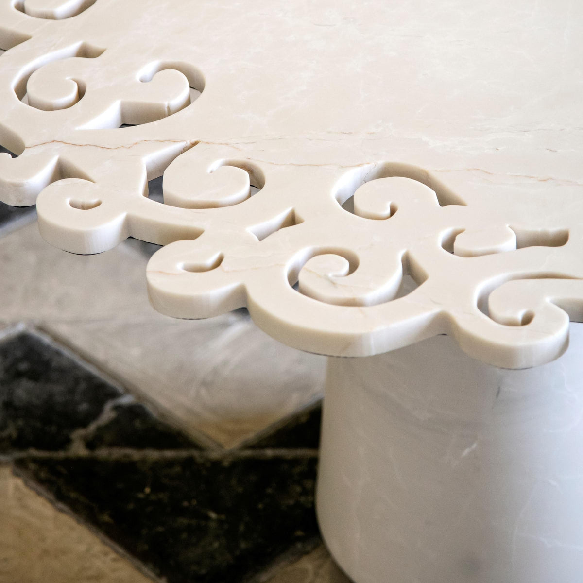 Luxury MACRAME Marble Coffee Table Modern Italian Style for Villa