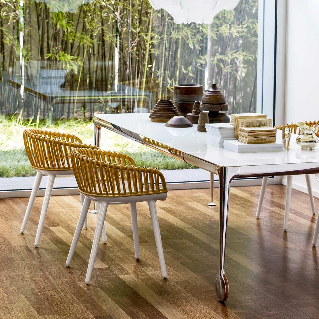 Armrest Chair Cyborg Club – Wicker/Polycarbonate Marcel Wanders for Magis Design