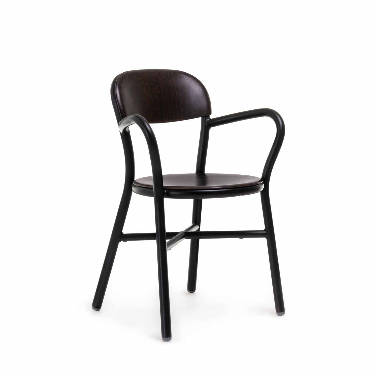 Pipe Armrest Chair by Magis – Jasper Morrison Stackable Aluminum Dining Chair