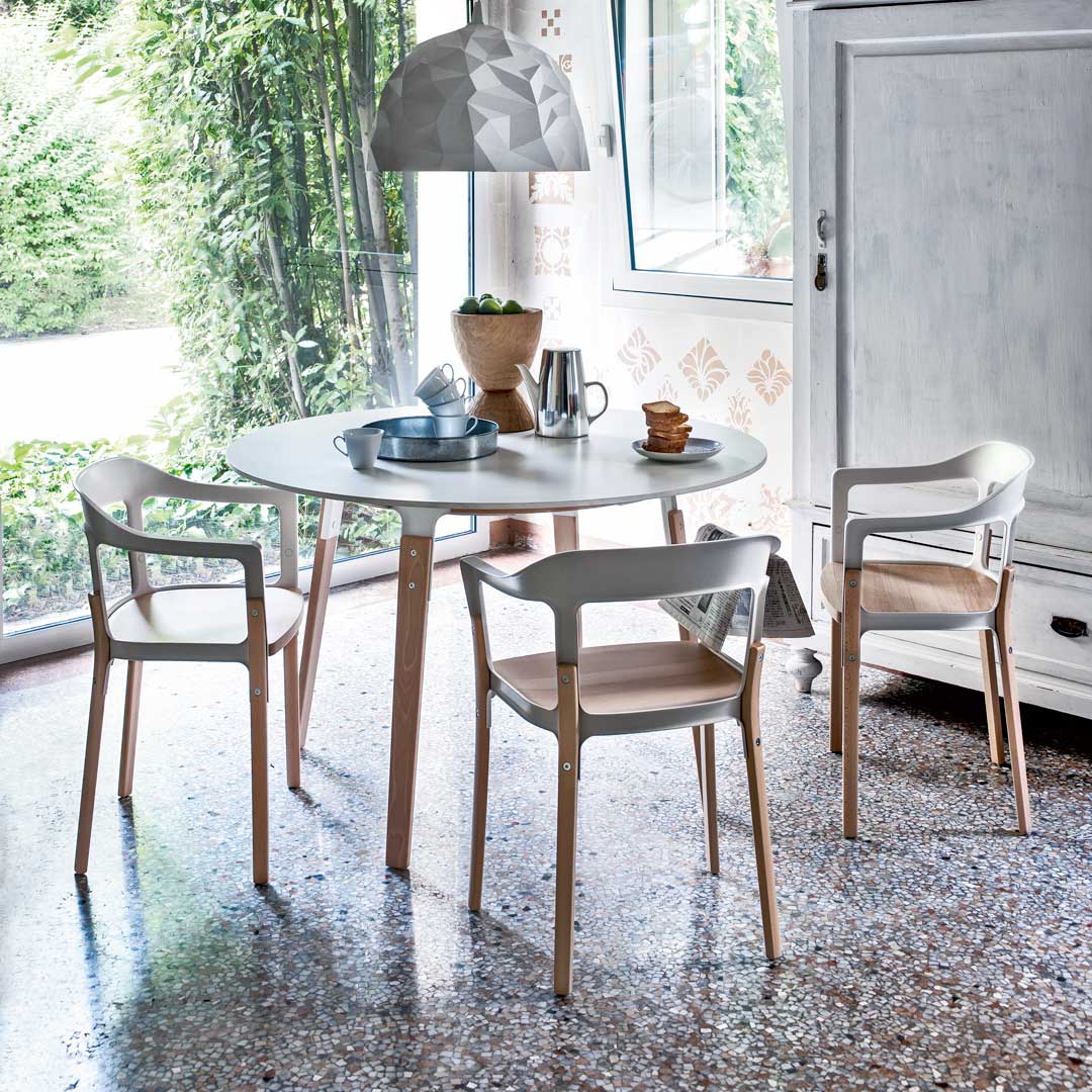 Armchair Steelwood – Italian Designer Beech and Steel by Magis | SD740