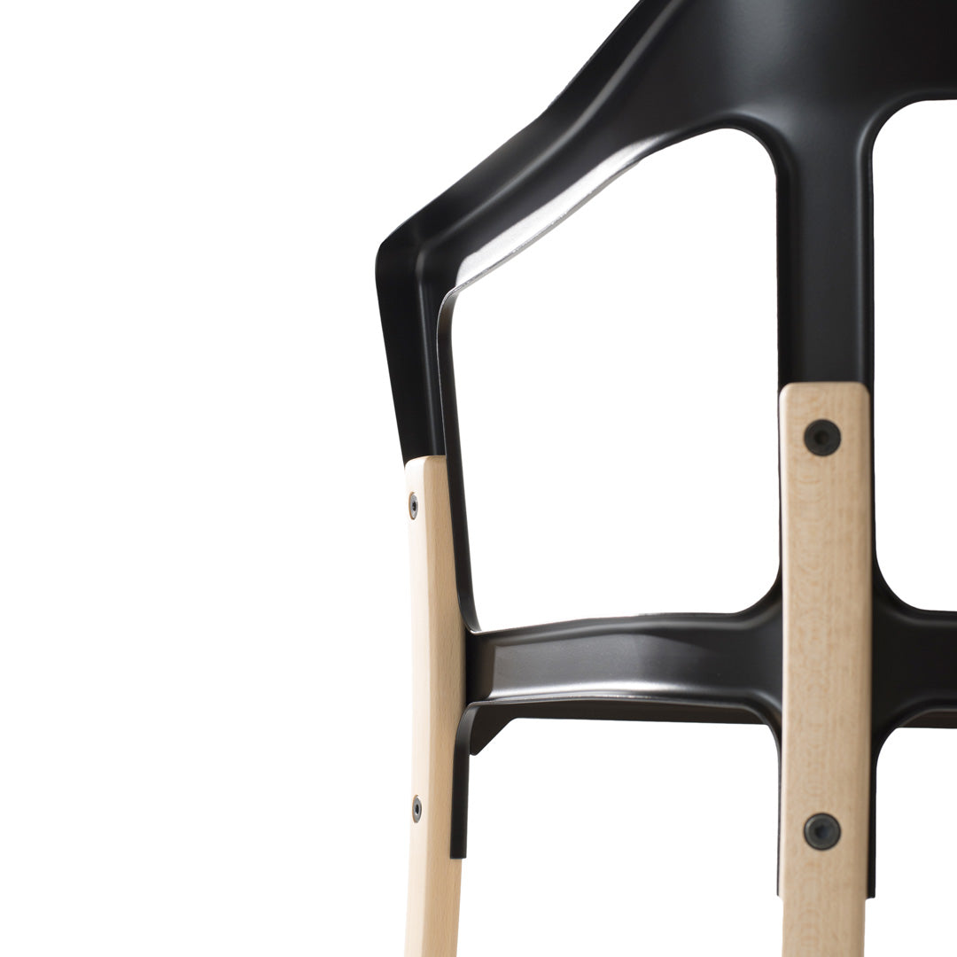 Steelwood Dining Chair – Contemporary Beechwood & Steel Designer Piece by Magis
