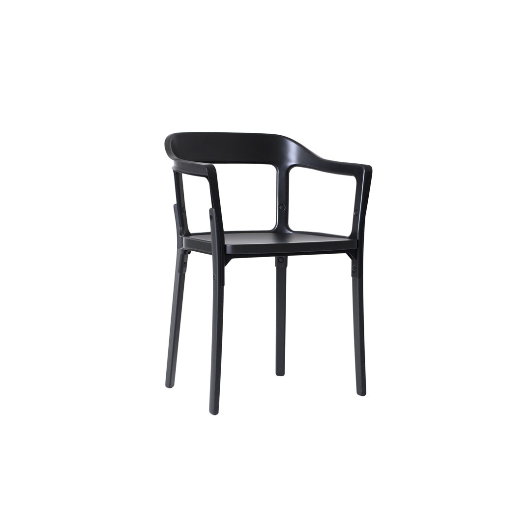 Armchair Steelwood – Italian Designer Beech and Steel by Magis | SD740