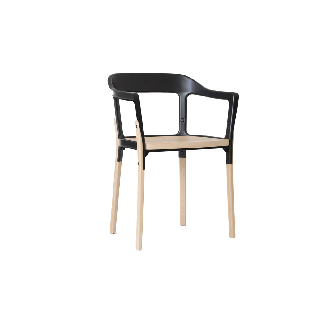 Armchair Steelwood – Italian Designer Beech and Steel by Magis | SD740