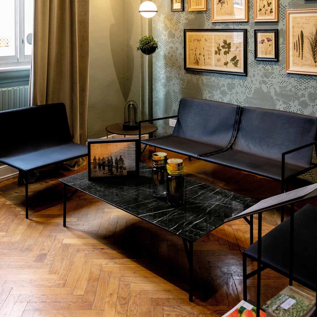 Luxury Rectangular Natural Marble Coffee Table Modern Italian Style for Villa