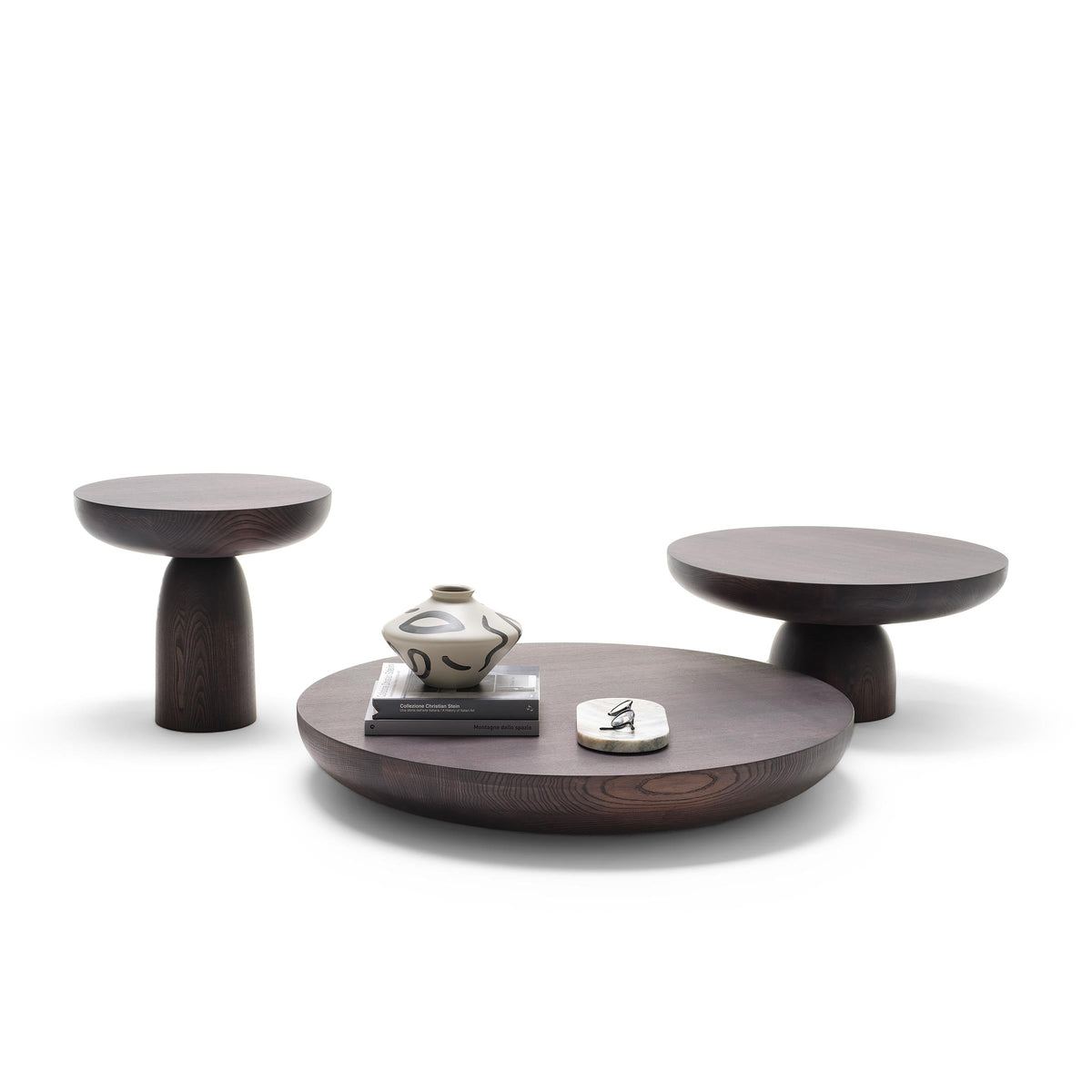 Luxury Round Solid Wood Coffee Table Modern Italian Style for Villa