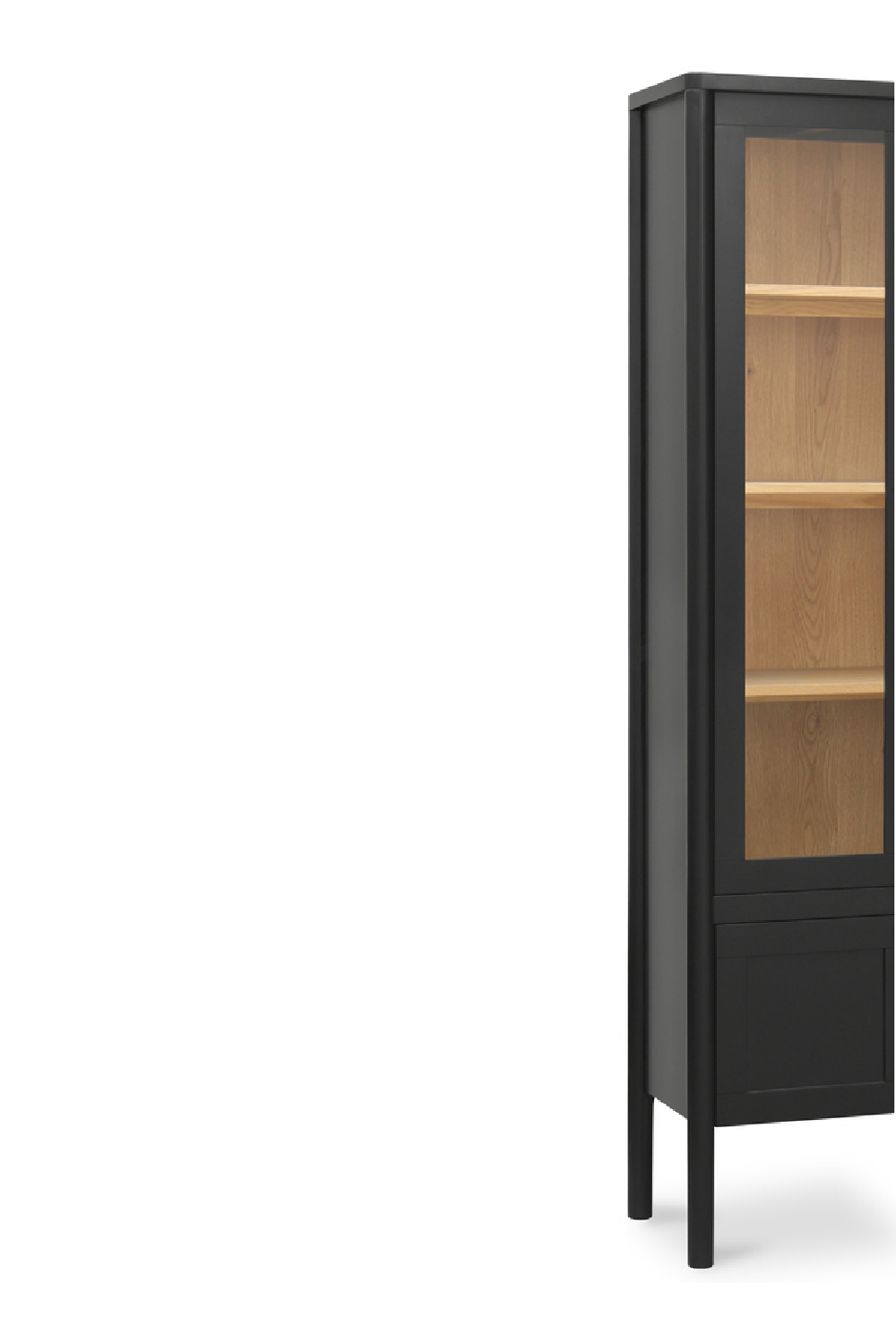 Luxury Modern Pine Glass Display Cabinet European Style for Villa