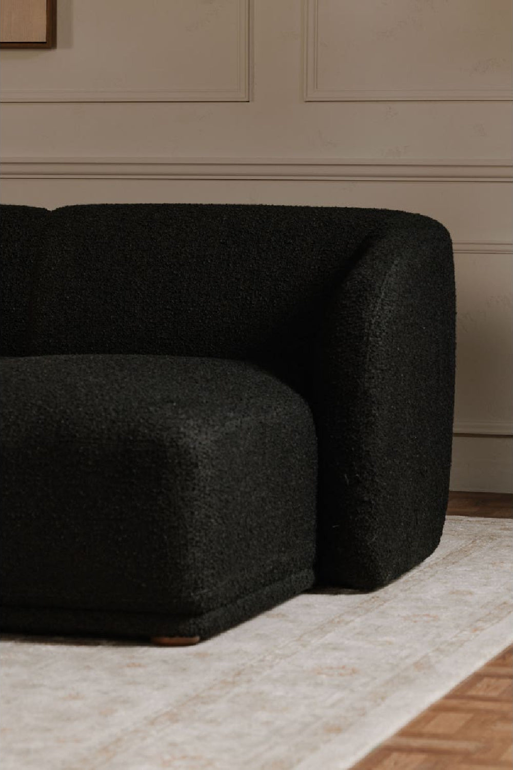 Luxury Faye Fabric Curved Sectional Sofa Modern Italian Style for Villa