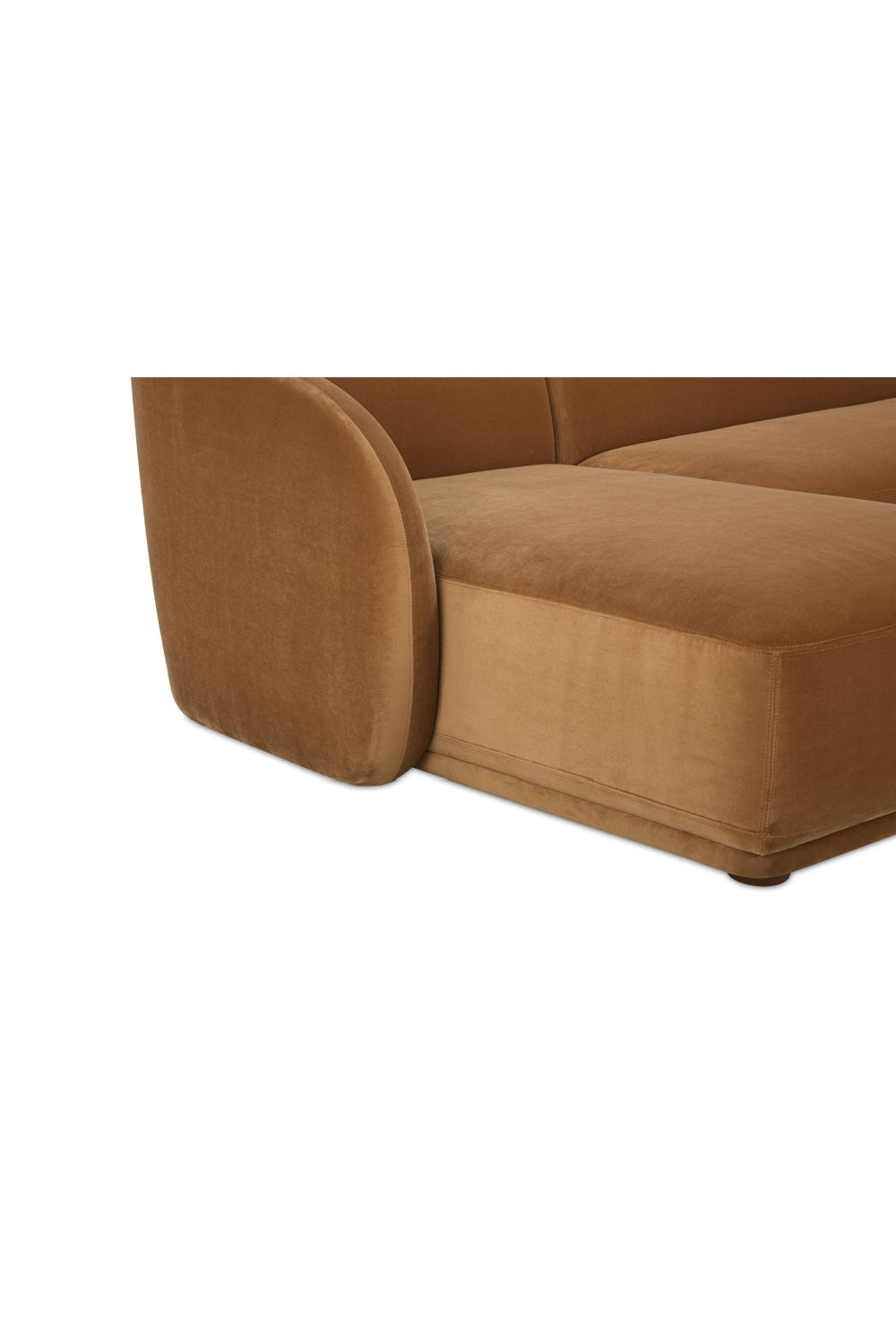Luxury Faye Fabric Curved Sectional Sofa Modern Italian Style for Villa