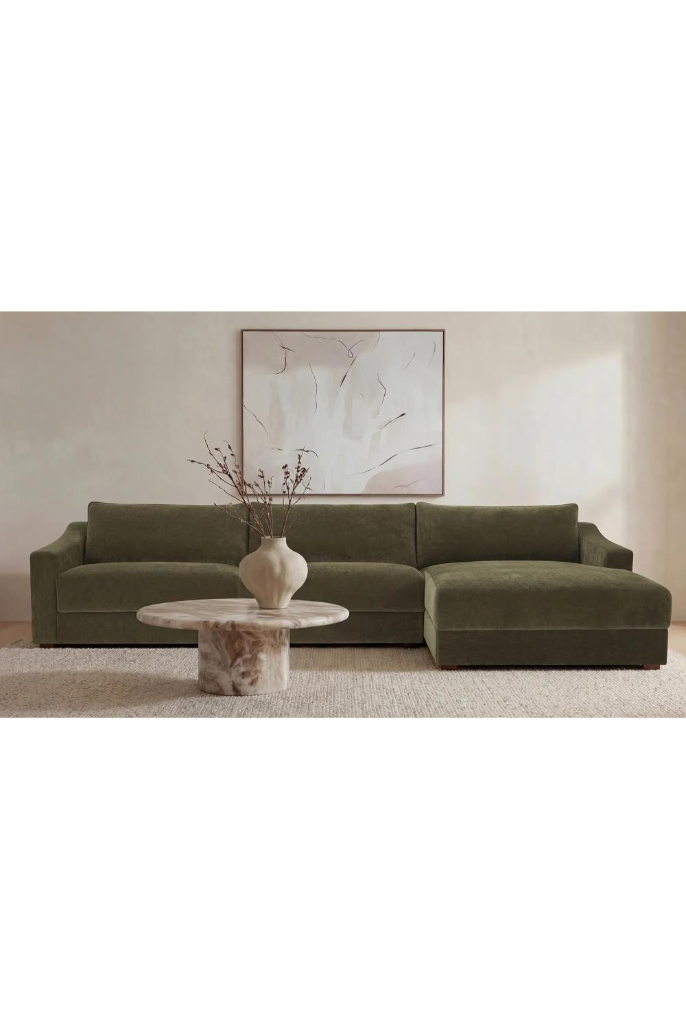 Luxury Minimalist Textured Sectional Sofa Modern Italian Style for Villa