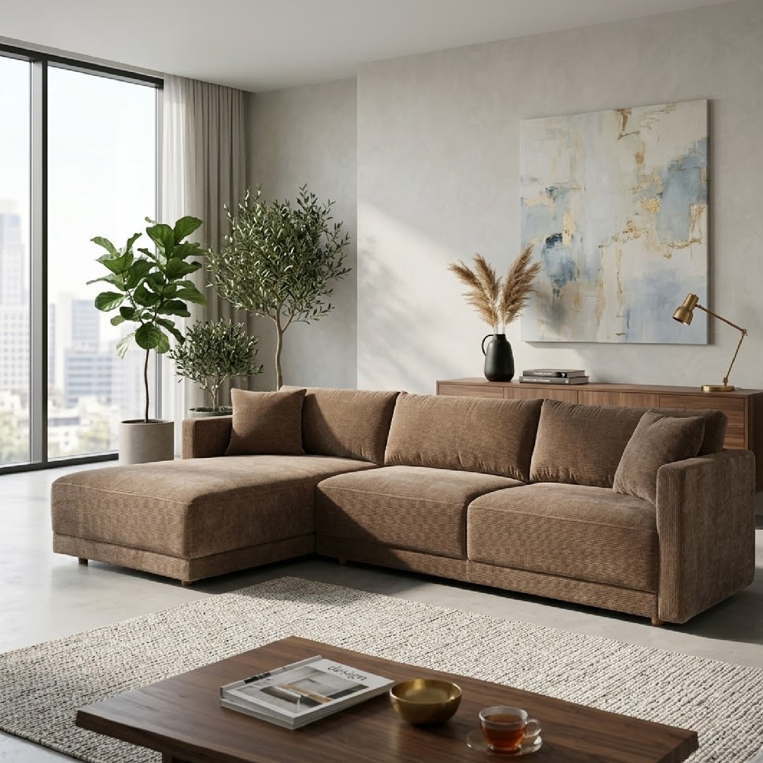 Luxury Sectional Sofa Modern Italian Style for Villa