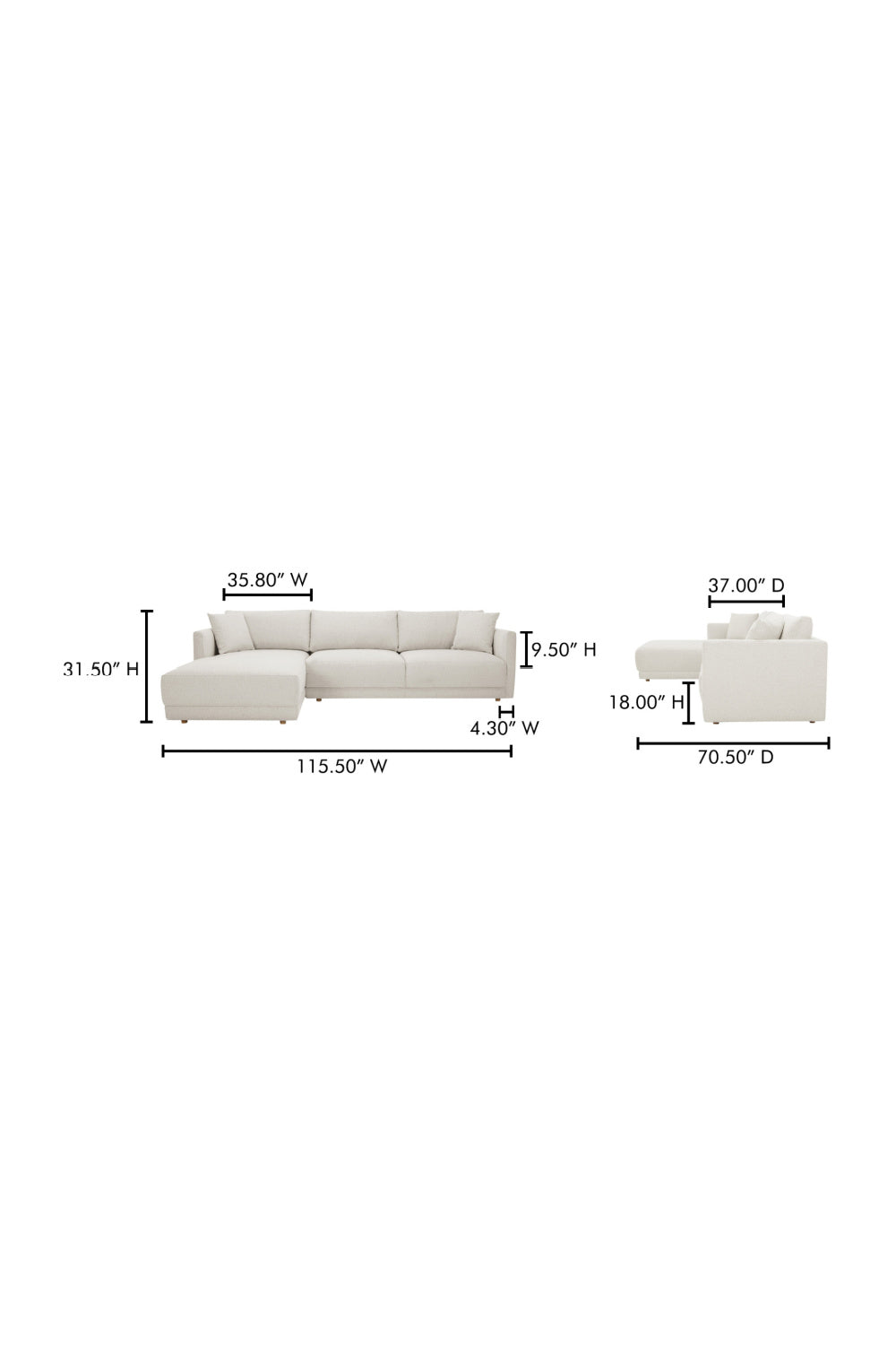 Luxury Sectional Sofa Modern Italian Style for Villa