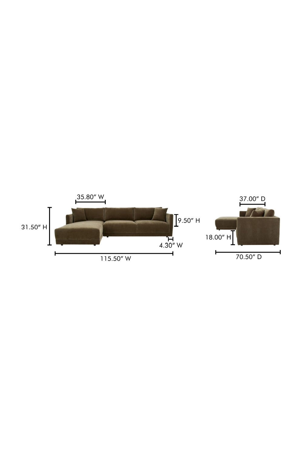 Luxury Sectional Sofa Modern Italian Style for Villa