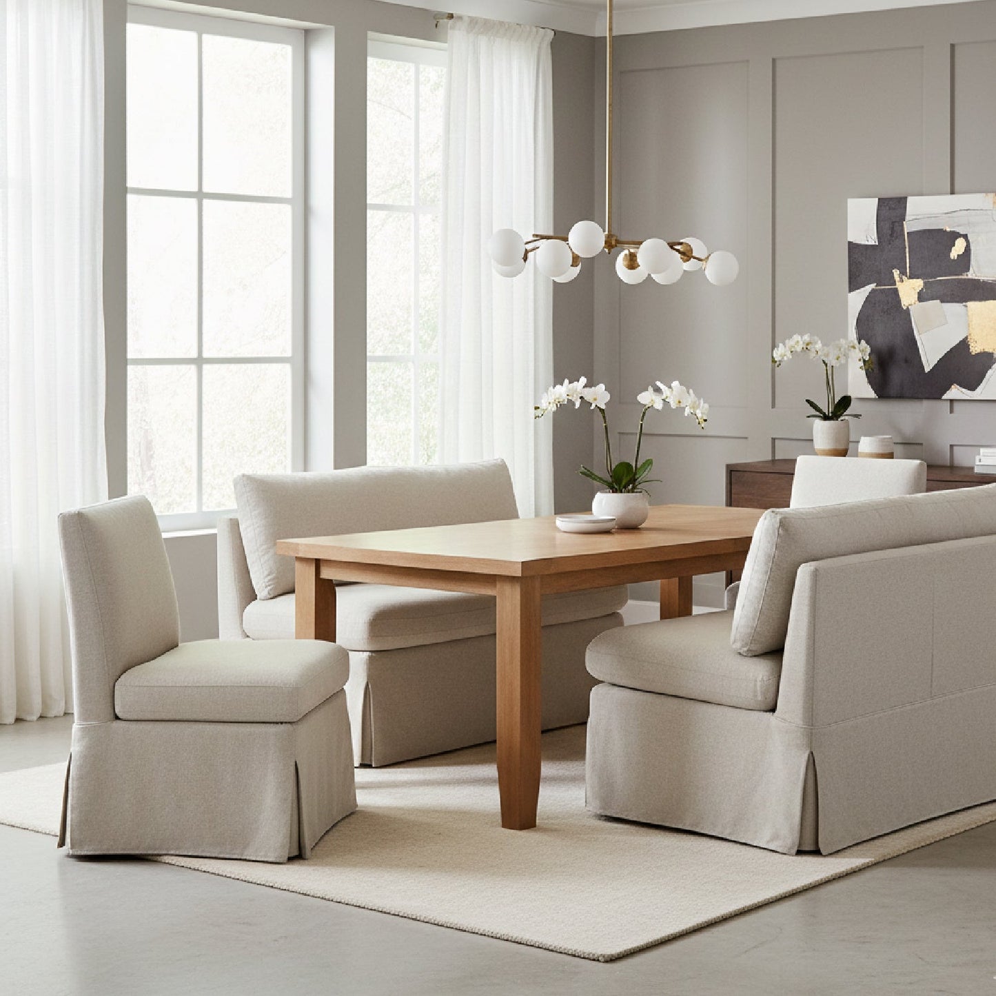 Luxury Upholstered Modern Dining Chair European Style for Villa