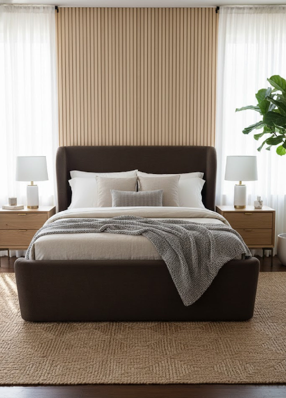 Luxury Modern Upholstered Storage Bed European Style for Villa