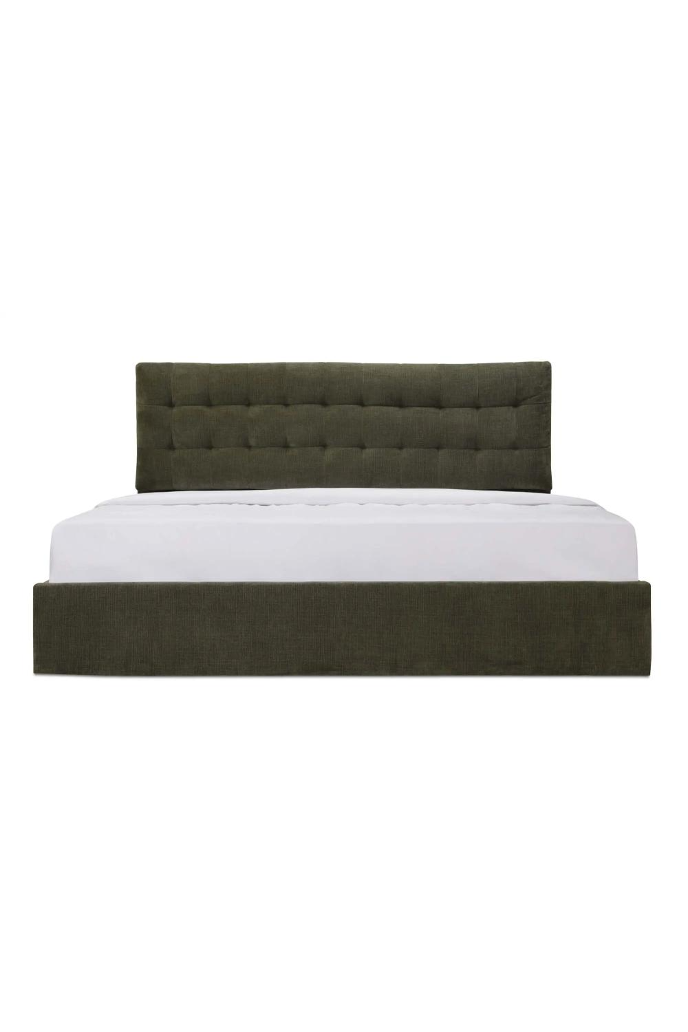 Luxury Upholstered Modern Tufted Storage Bed European Style for Villa