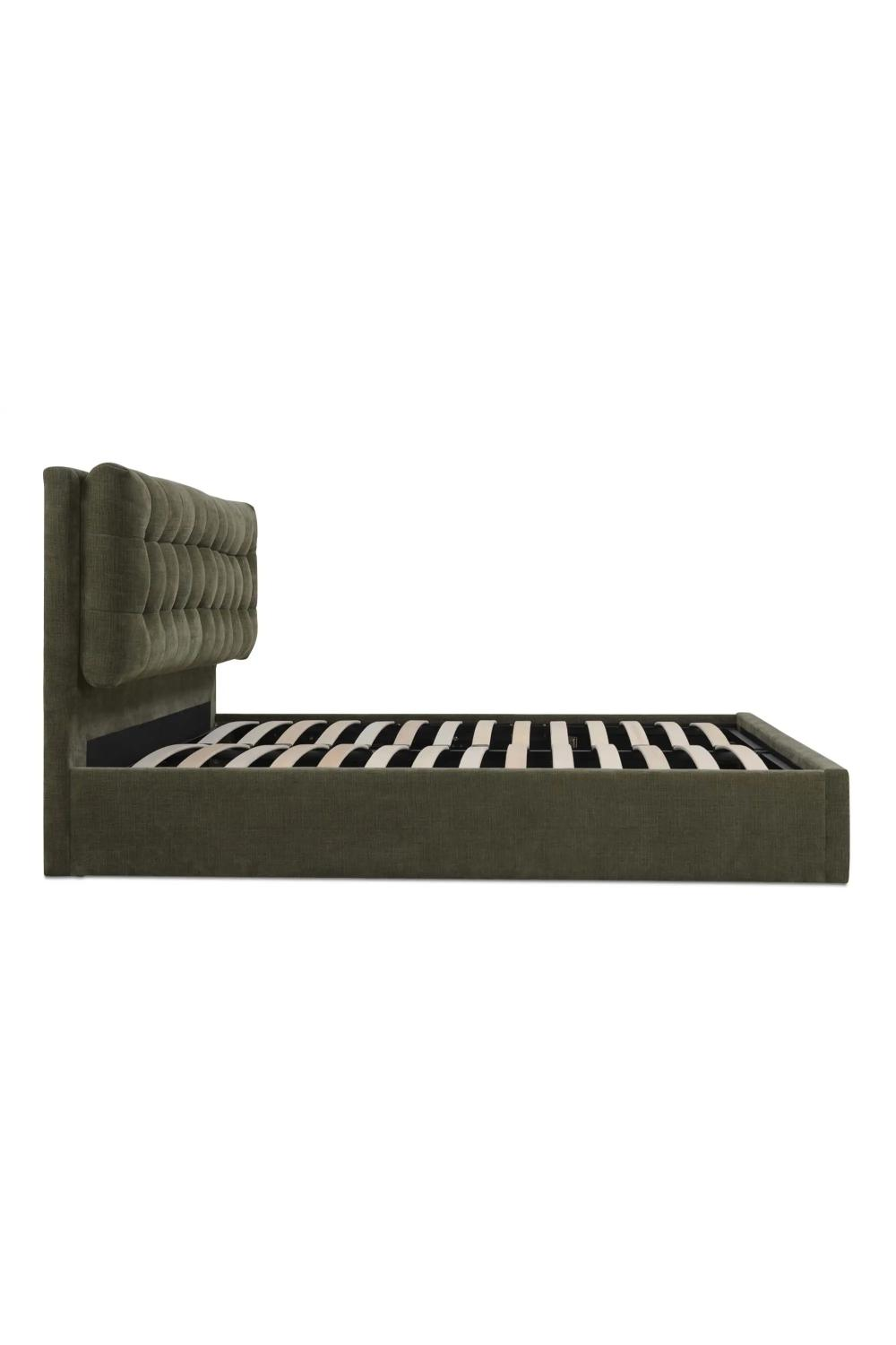 Luxury Upholstered Modern Tufted Storage Bed European Style for Villa