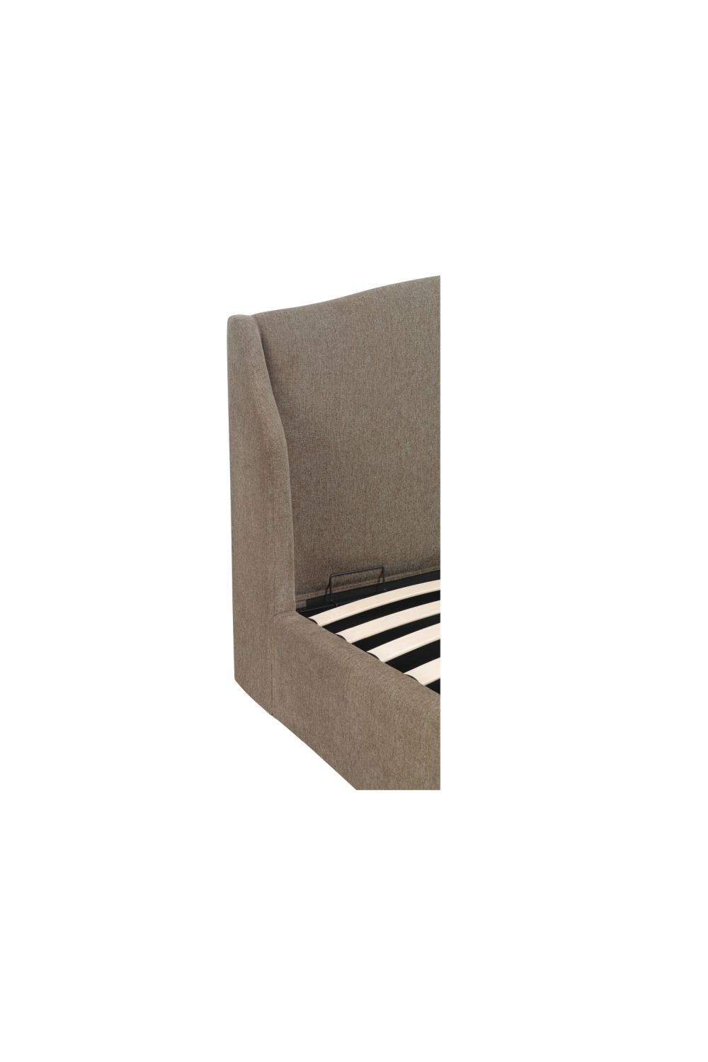 Luxury Upholstered Modern Wingback Storage Bed European Style for Villa