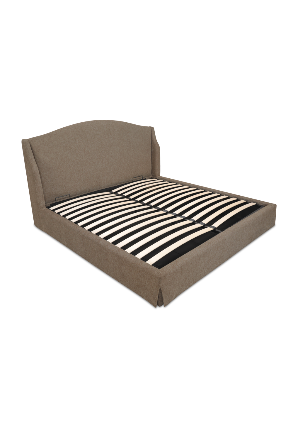 Luxury Upholstered Modern Wingback Storage Bed European Style for Villa