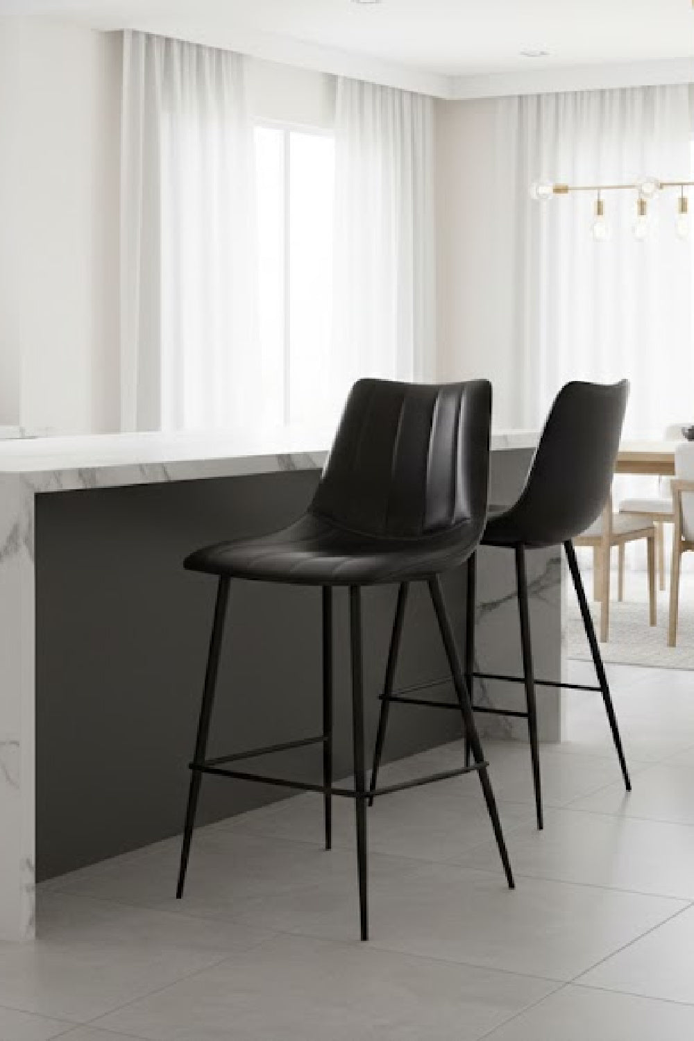 Luxury Upholstered Modern Counter Stool European Style for Villa