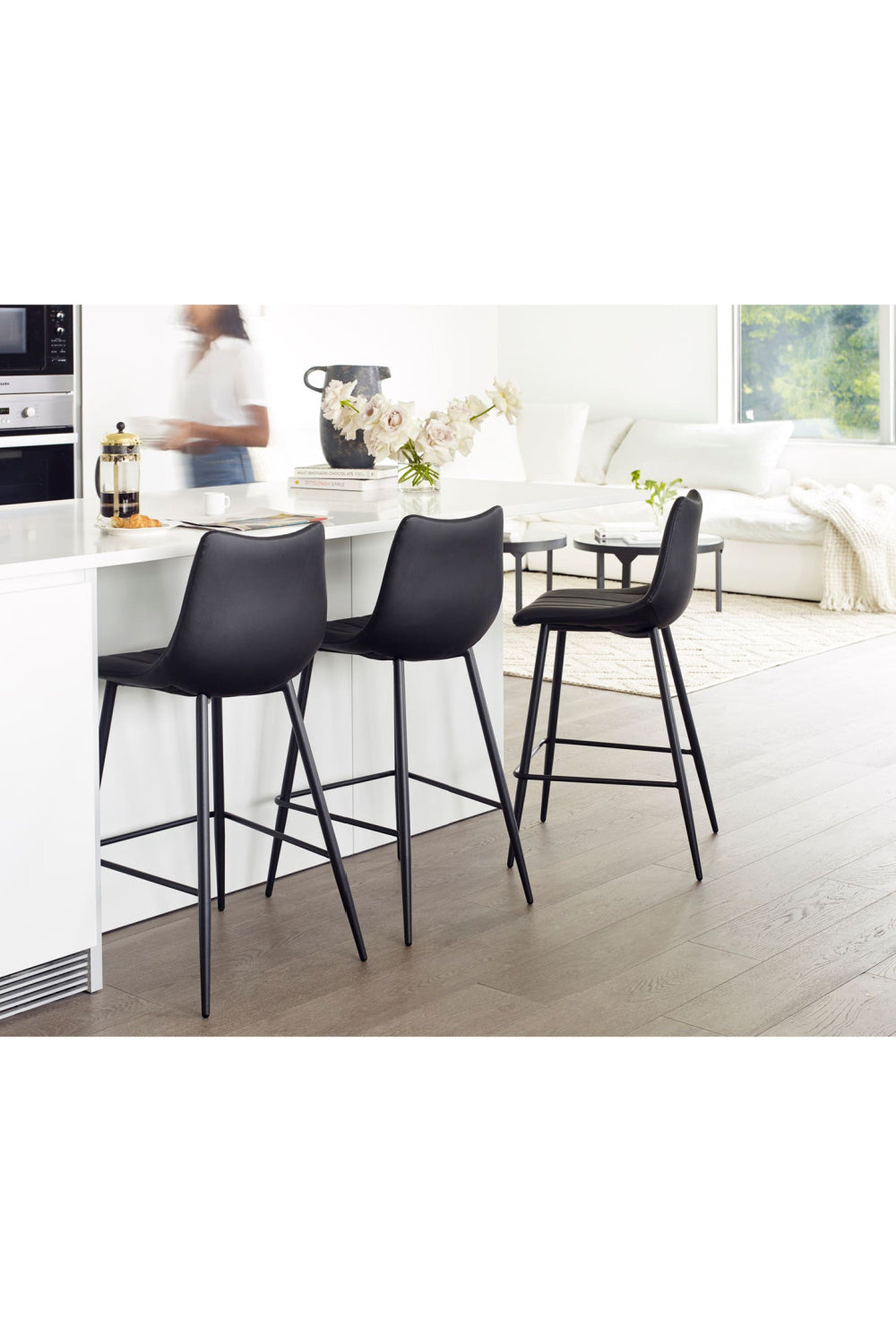 Luxury Upholstered Modern Bar Stools European Style for Villa