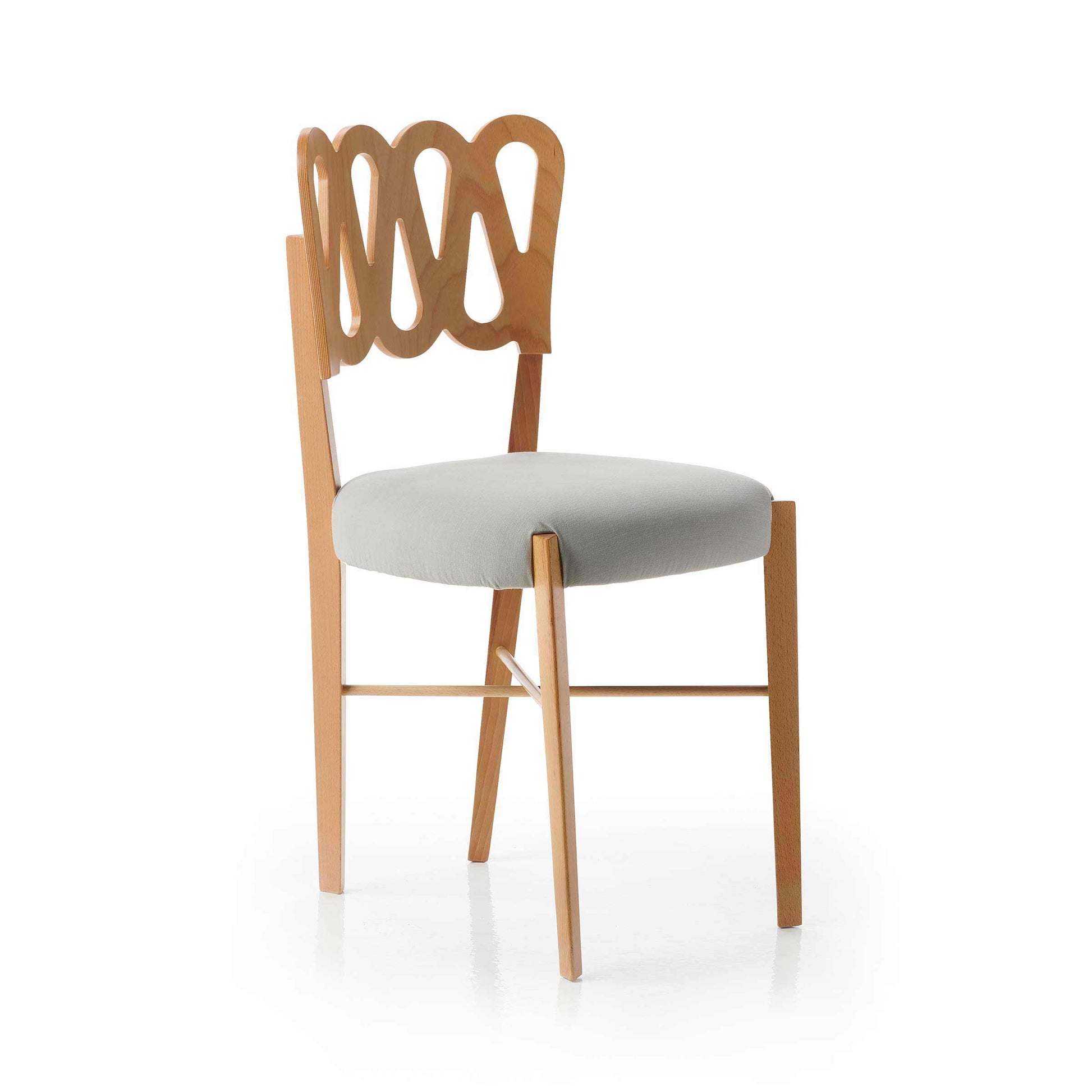 BBB Italia Ponti 969 Dining Chair – Natural Beech Wood Designer Piece