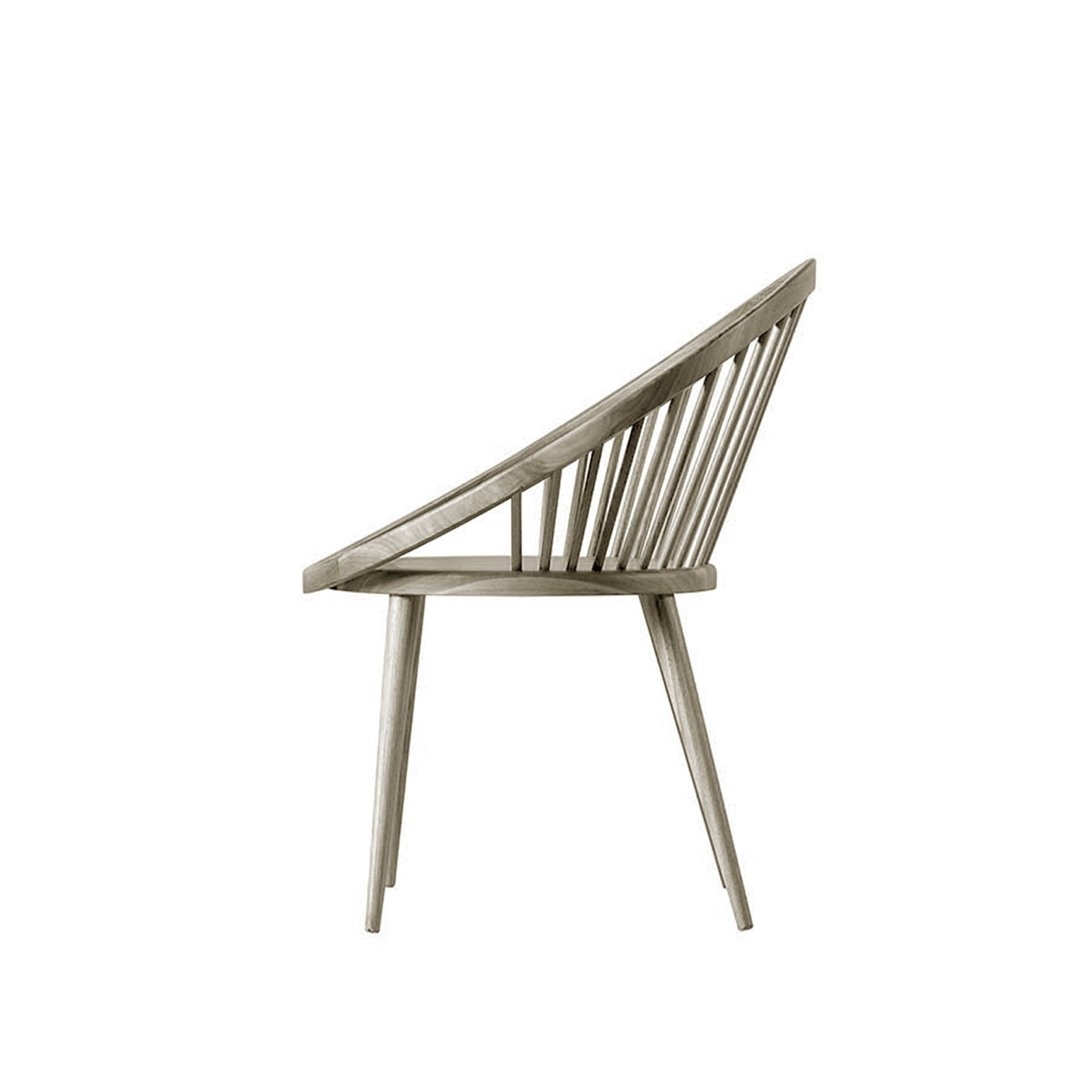 NIDO Dining Chair by Dale Italia – Windsor-Inspired Solid Walnut Seat – Contemporary Statement Piece