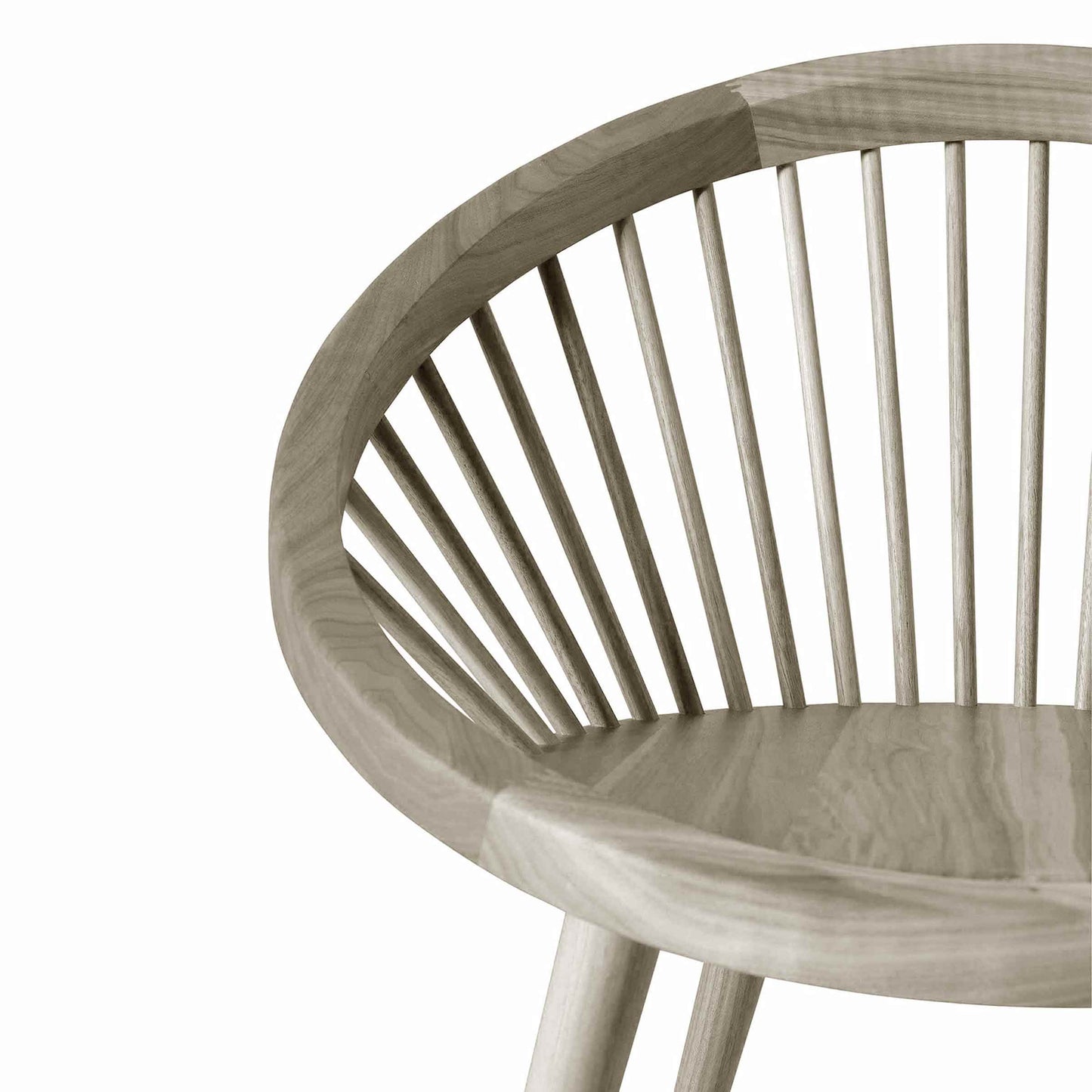 NIDO Dining Chair by Dale Italia – Windsor-Inspired Solid Walnut Seat – Contemporary Statement Piece
