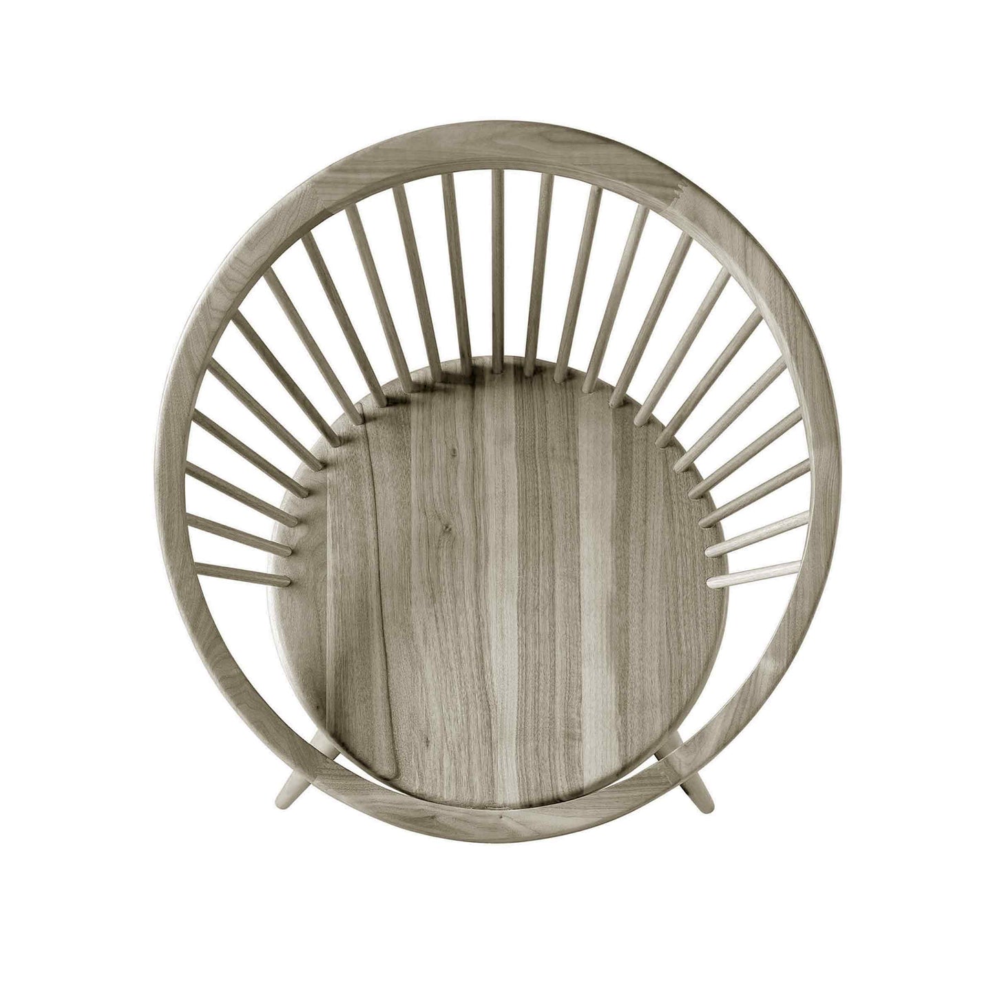 NIDO Dining Chair by Dale Italia – Windsor-Inspired Solid Walnut Seat – Contemporary Statement Piece