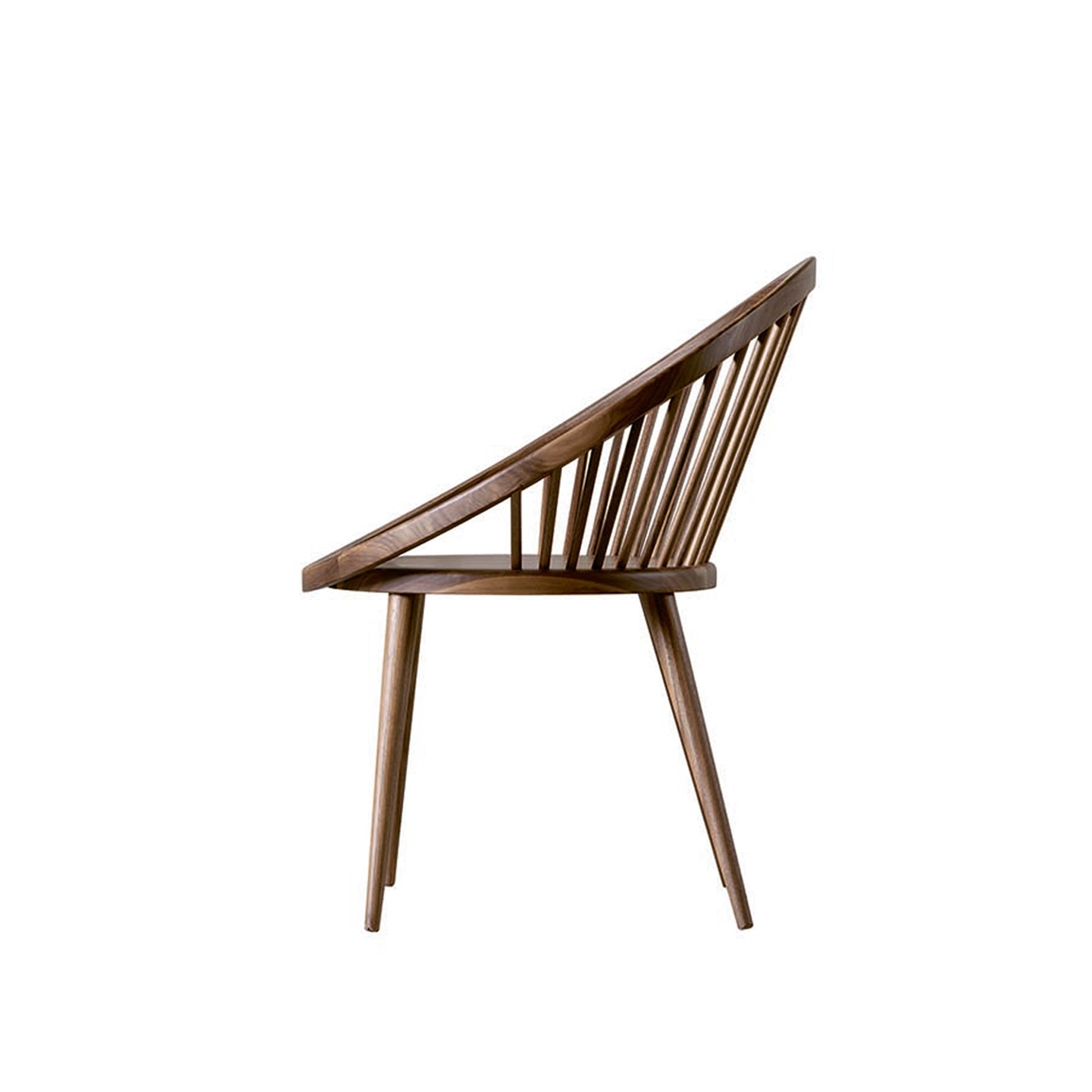 NIDO Dining Chair by Dale Italia – Windsor-Inspired Solid Walnut Seat – Contemporary Statement Piece