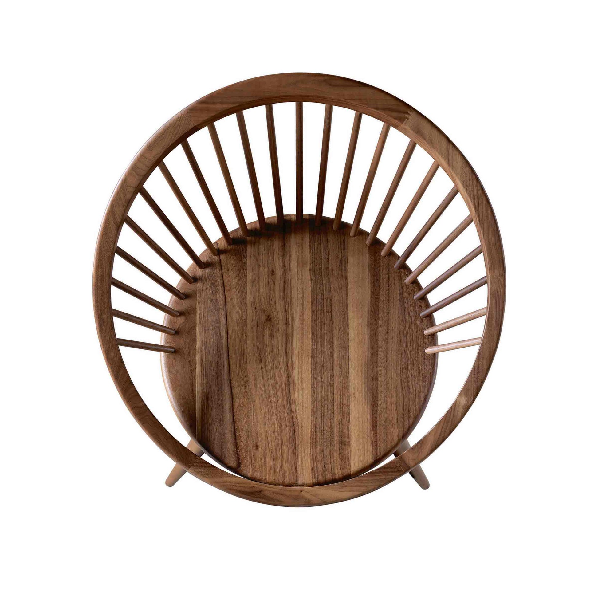 NIDO Dining Chair by Dale Italia – Windsor-Inspired Solid Walnut Seat – Contemporary Statement Piece