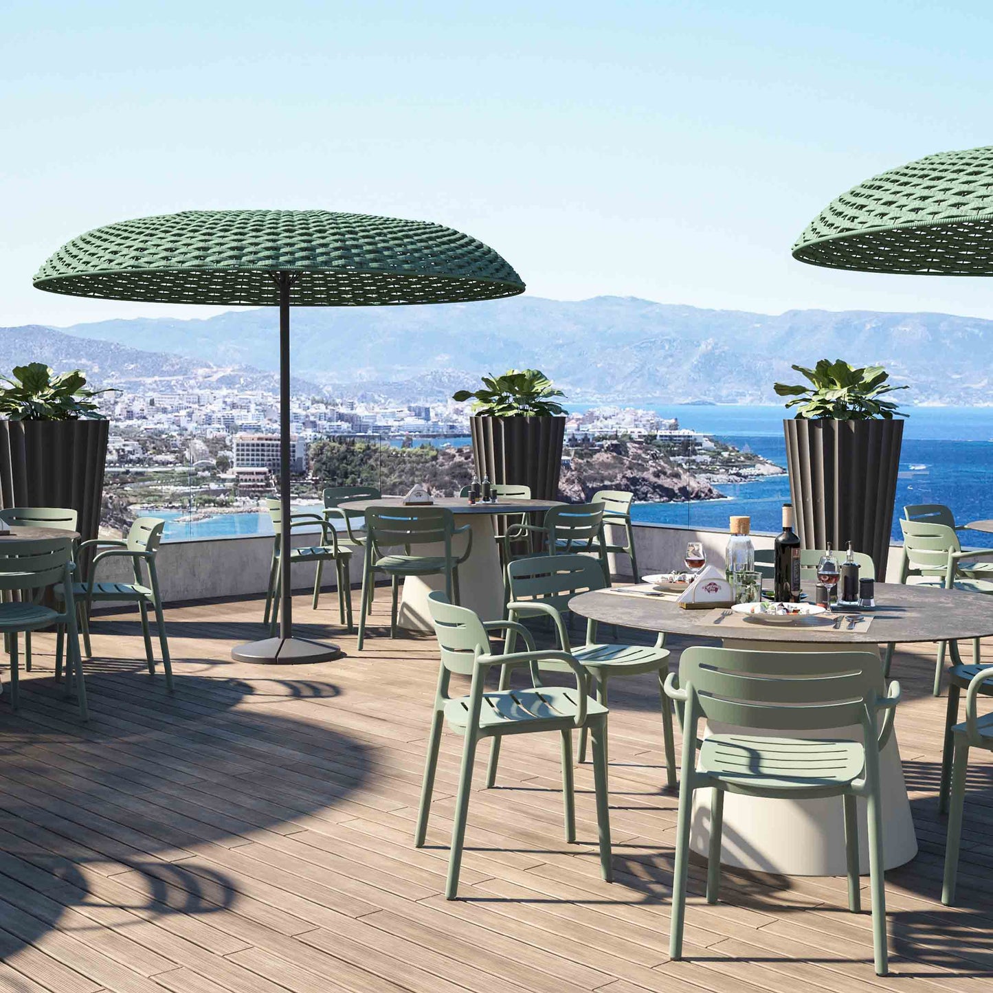 Outdoor Dining Chair Set – Croisette Recycled Polypropylene Serralunga Designer Piece