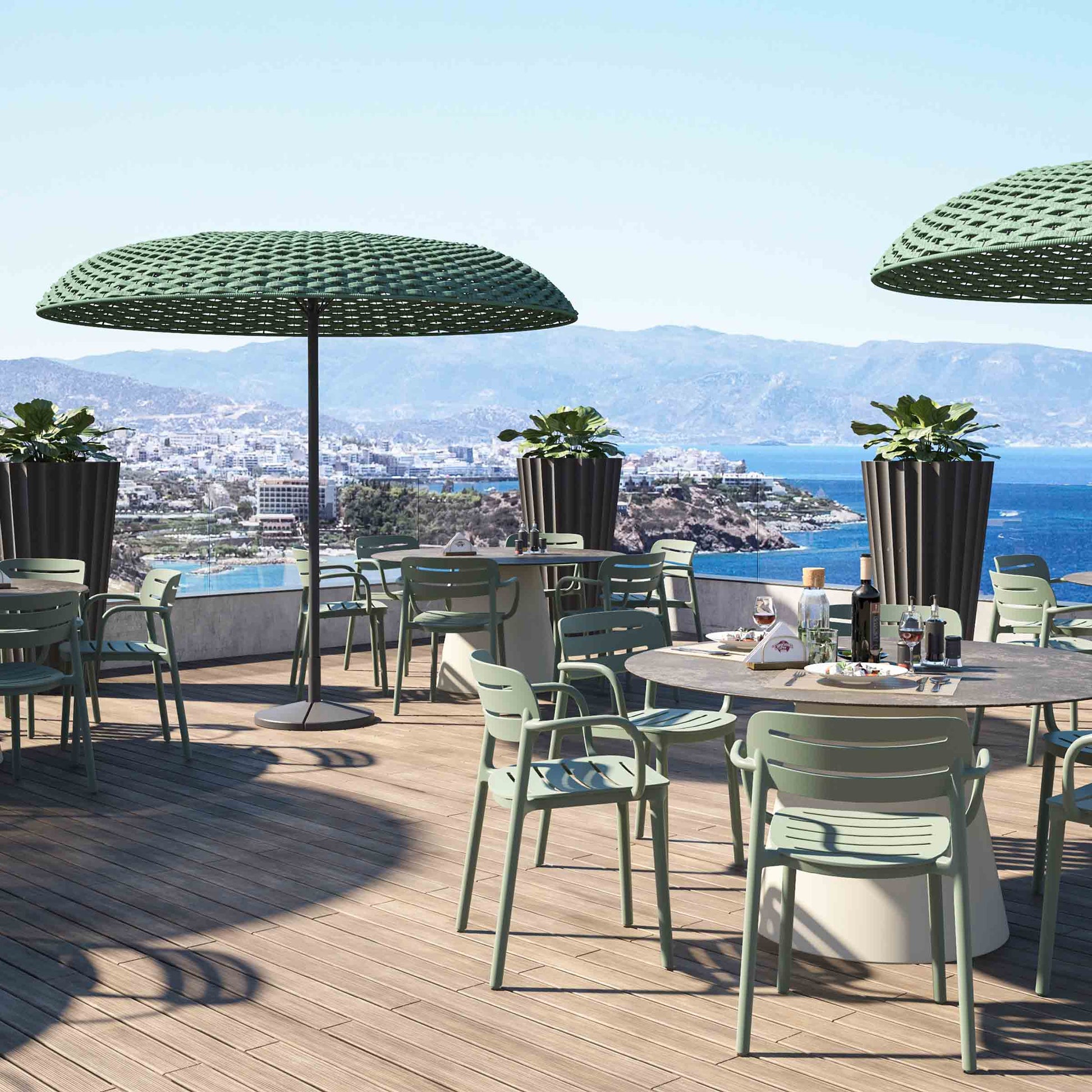 Outdoor Dining Chair Set – Croisette Recycled Polypropylene Serralunga Designer Piece
