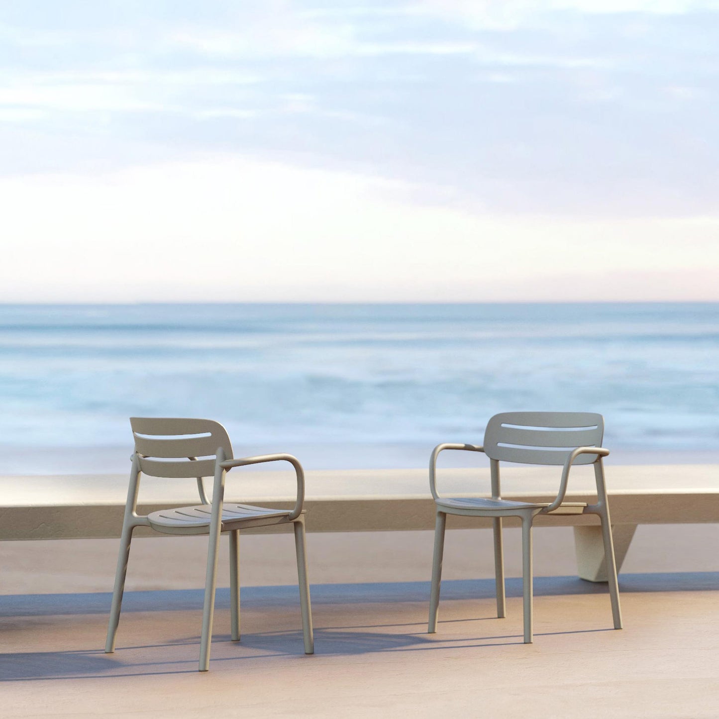 Outdoor Dining Chair Set – Croisette Recycled Polypropylene Serralunga Designer Piece