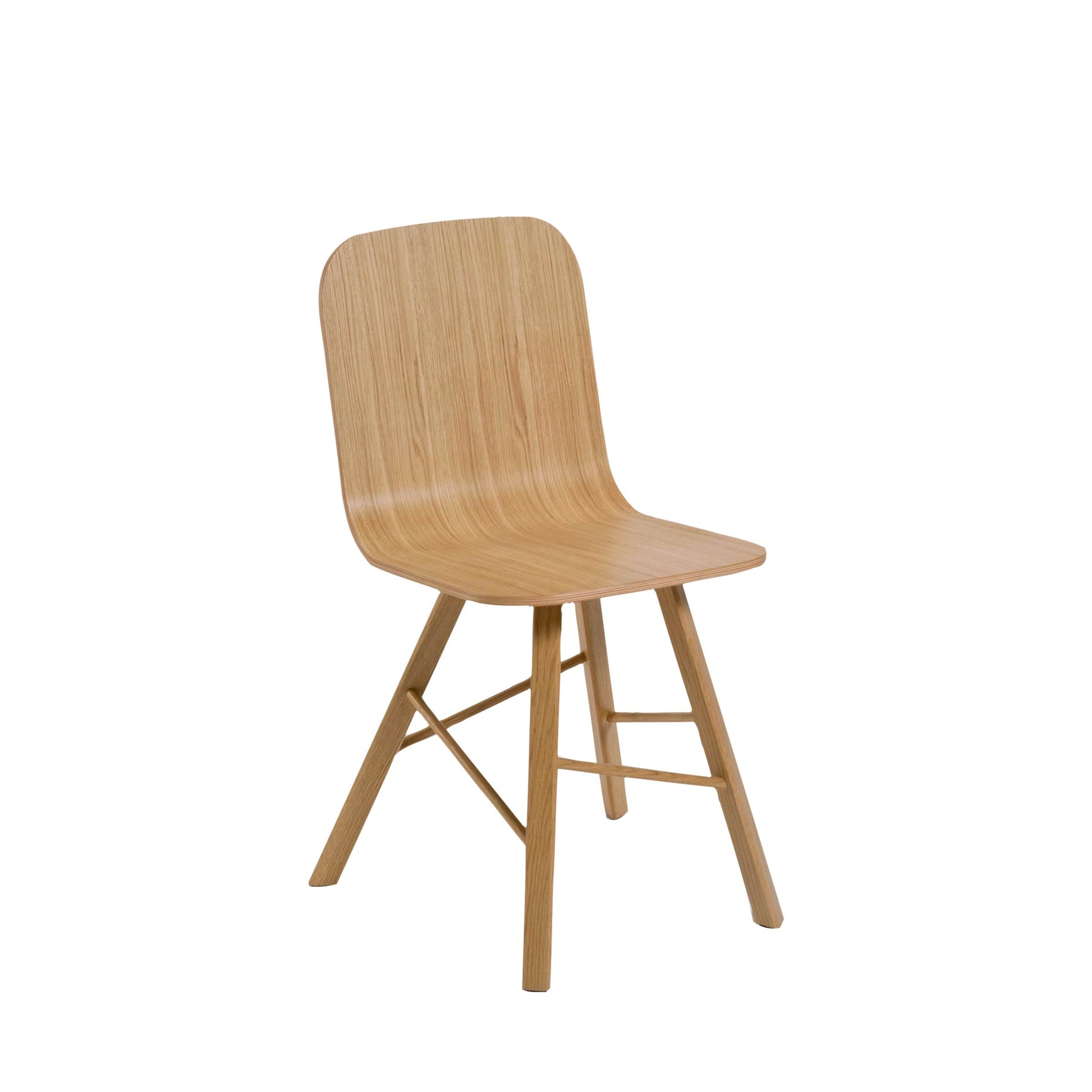 Tria Simple Dining Chair by Colé Italia – Curved Plywood Oak Wood Statement Piece