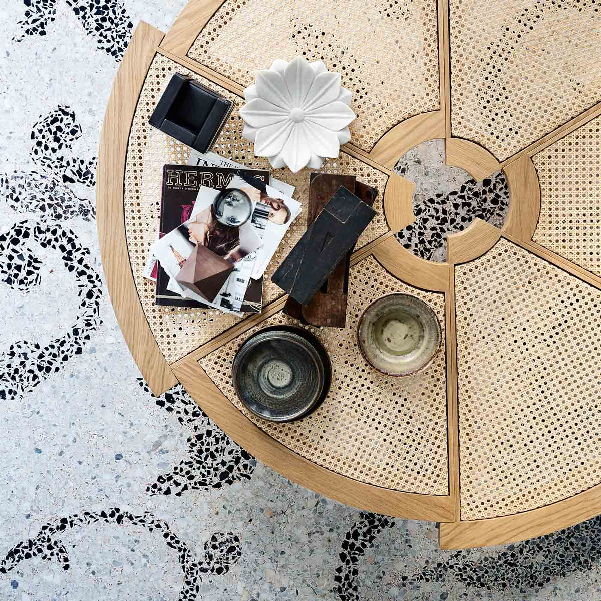 Luxury RIO Oak Wood Coffee Table Modern Italian Style for Villa